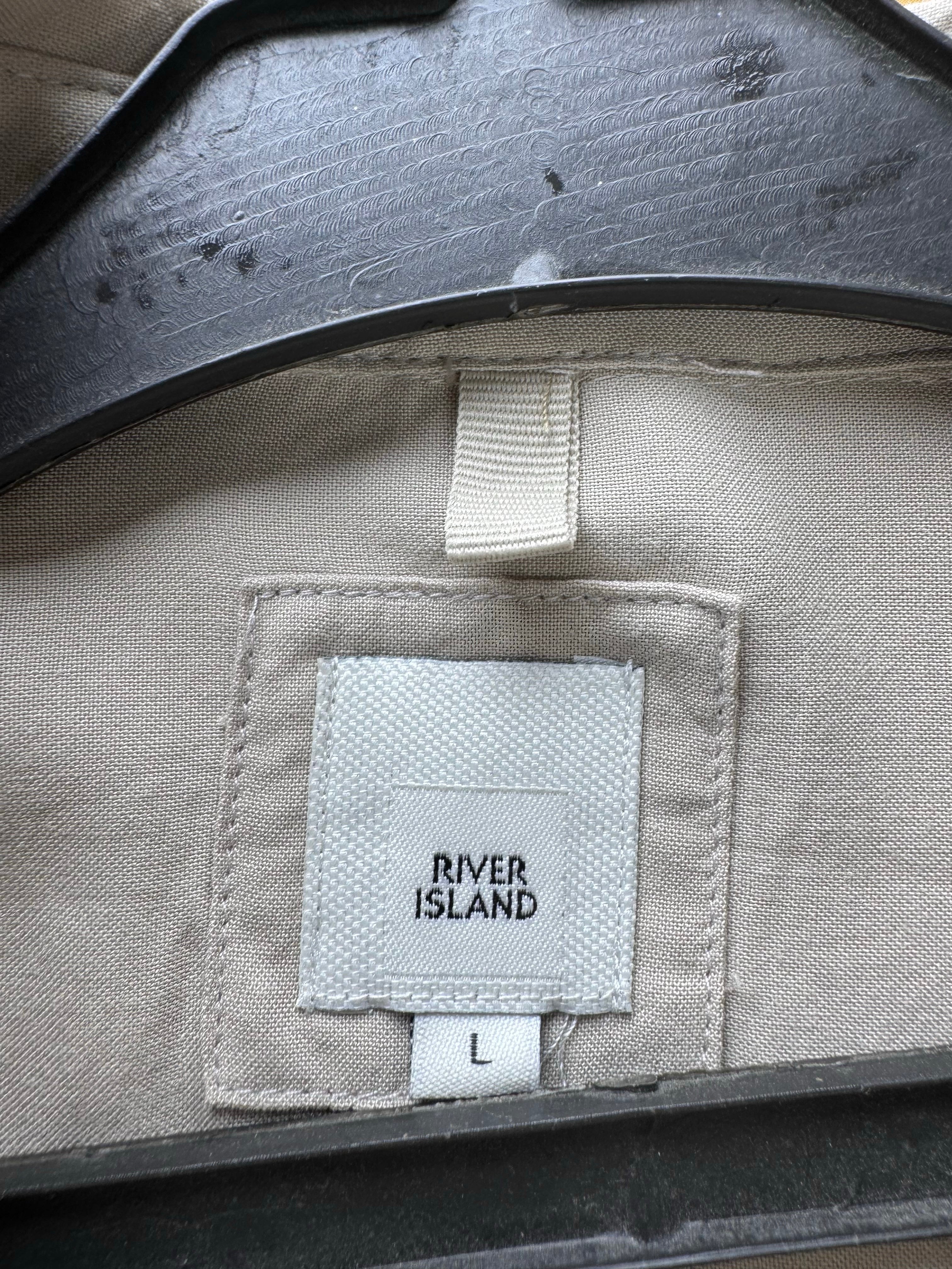 River Island® Large | Chest: 23" | Khaki | Shirt | Viscose | 4486 - Genuine Maal