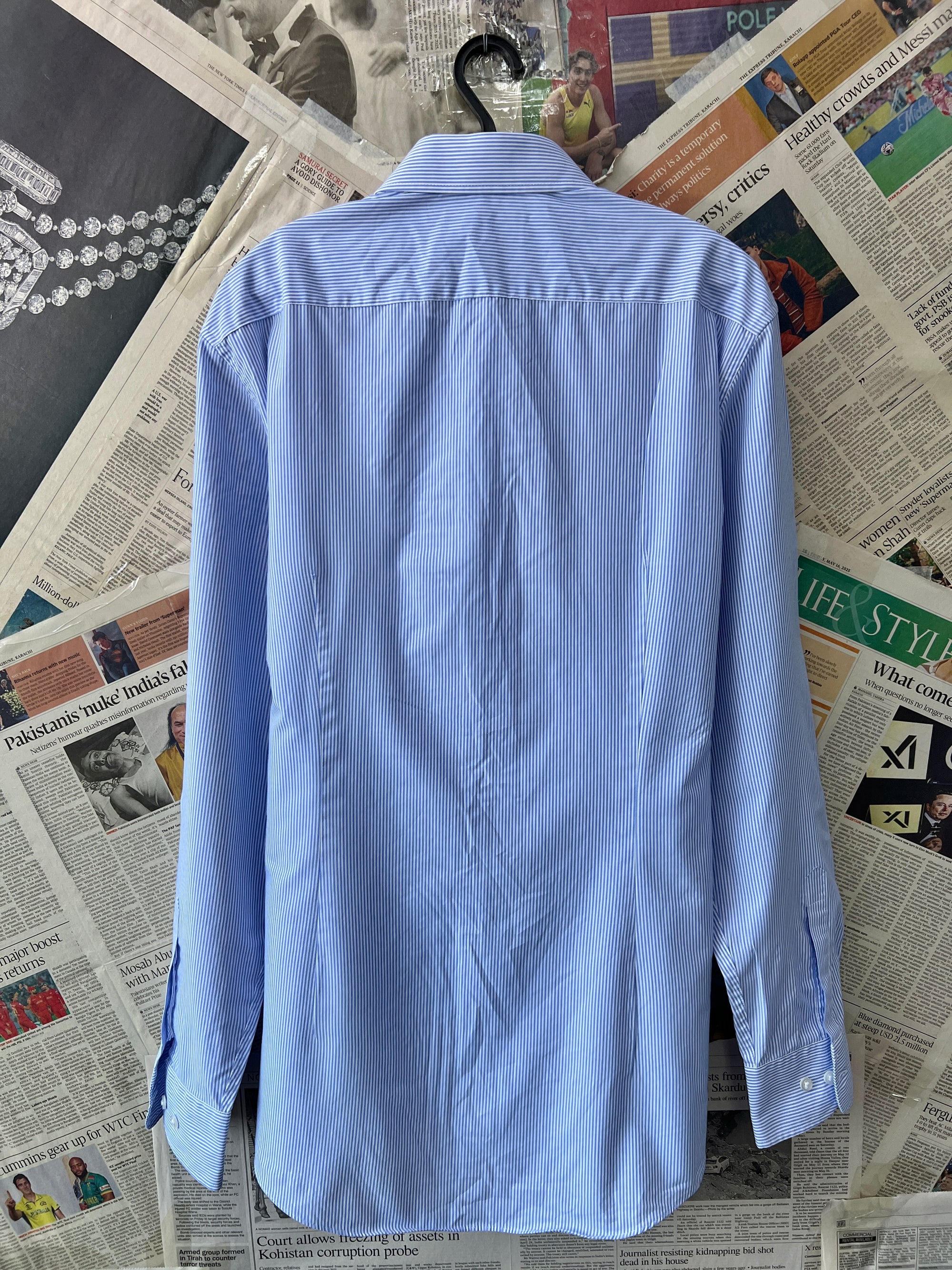 M&S® Medium | Chest: 21.5 | Striped | Shirt | 526 - Genuine Maal