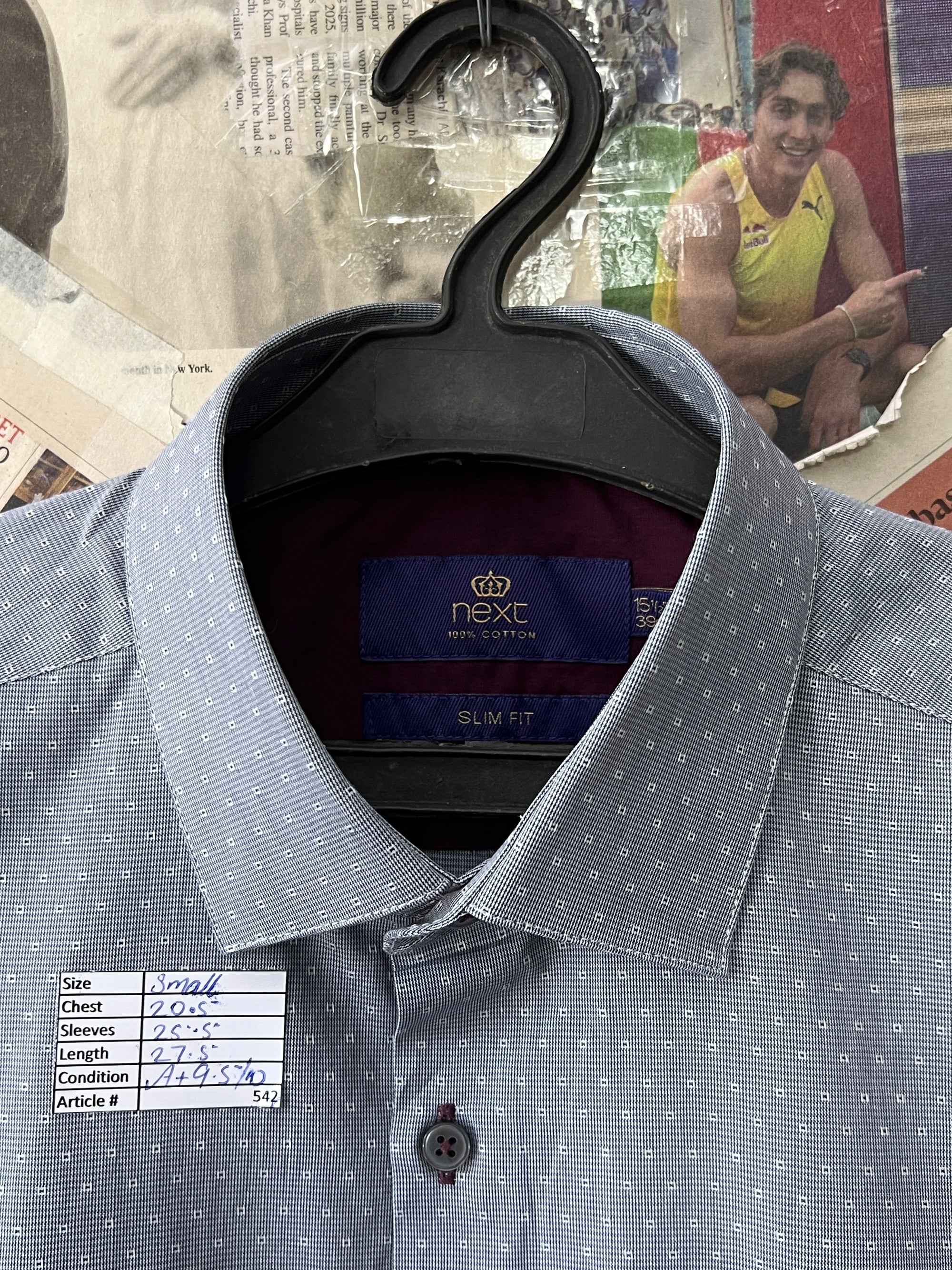 Next® Small | Chest: 20.5" | Grey | Shirt | 542 - Genuine Maal