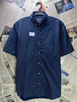 Burton® Small | Chest: 20" | Blue Polka Dots | Shirt | Poly - Cotton | 4649 - Genuine Maal