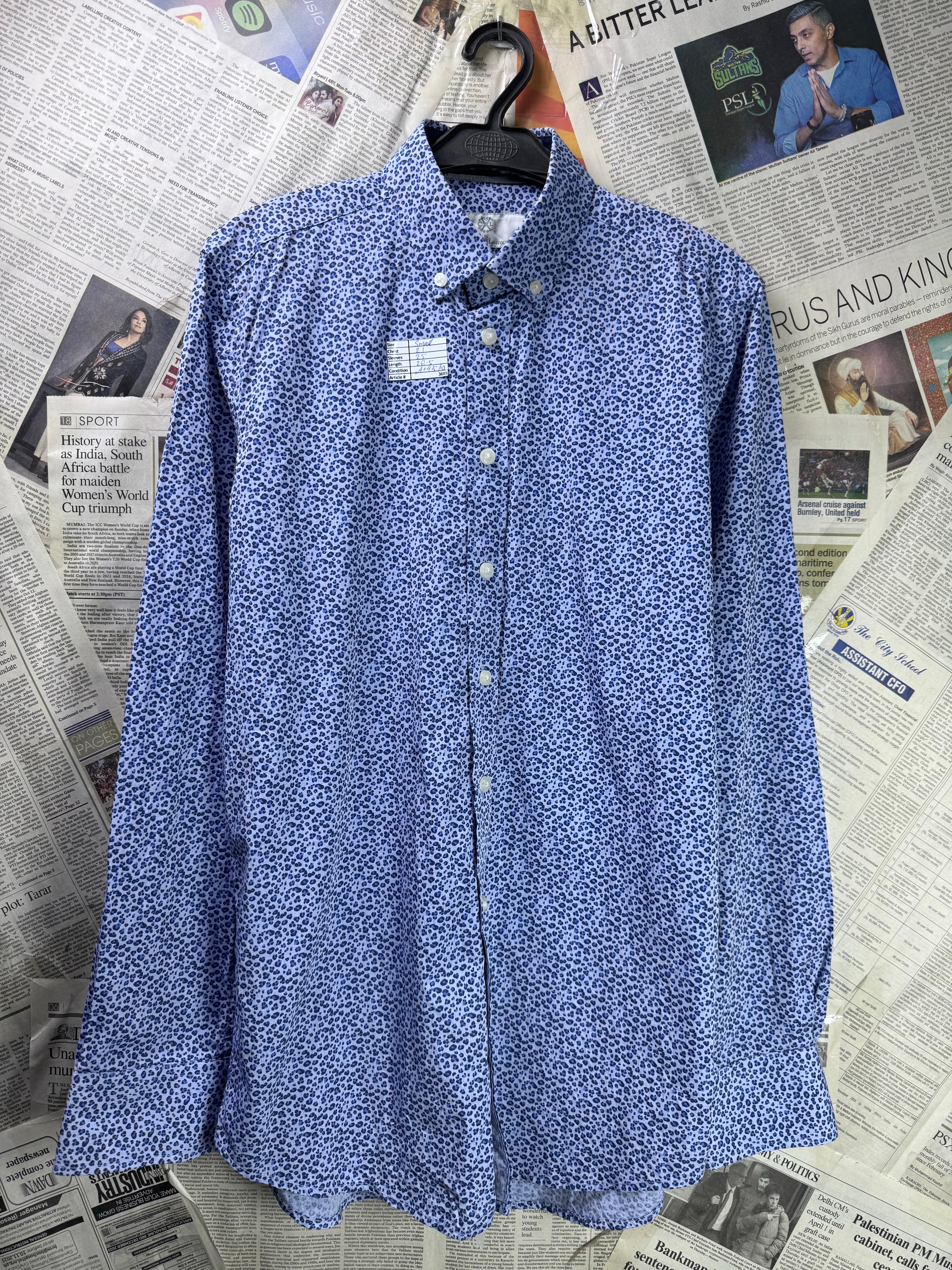 CL® Small | Chest: 21" | Blue | Shirt | Cotton | 3685 - Genuine Maal