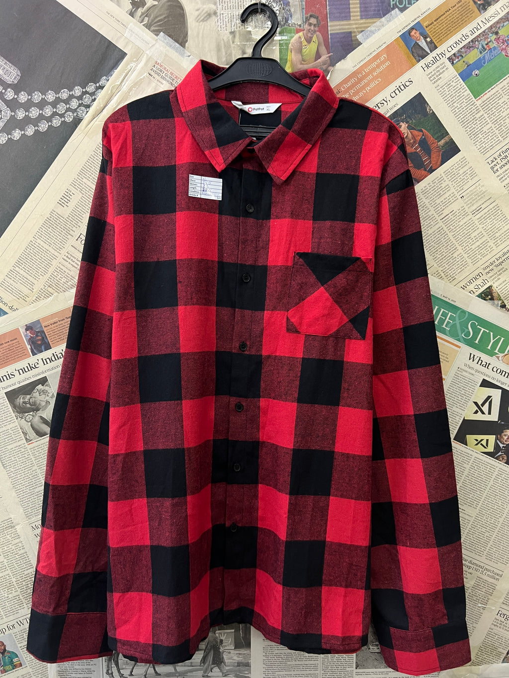 Pat Pat® XL | Chest: 25.5" | Red Check | Shirt | 541 - Genuine Maal
