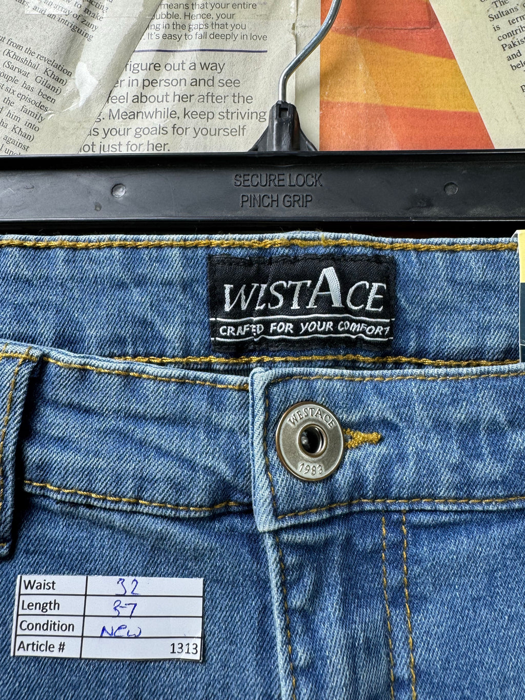 WestAce® Waist: 32" | Blue | Slim Fit Denim Pants | Cotton - Elastane | 1313 - Genuine Maal