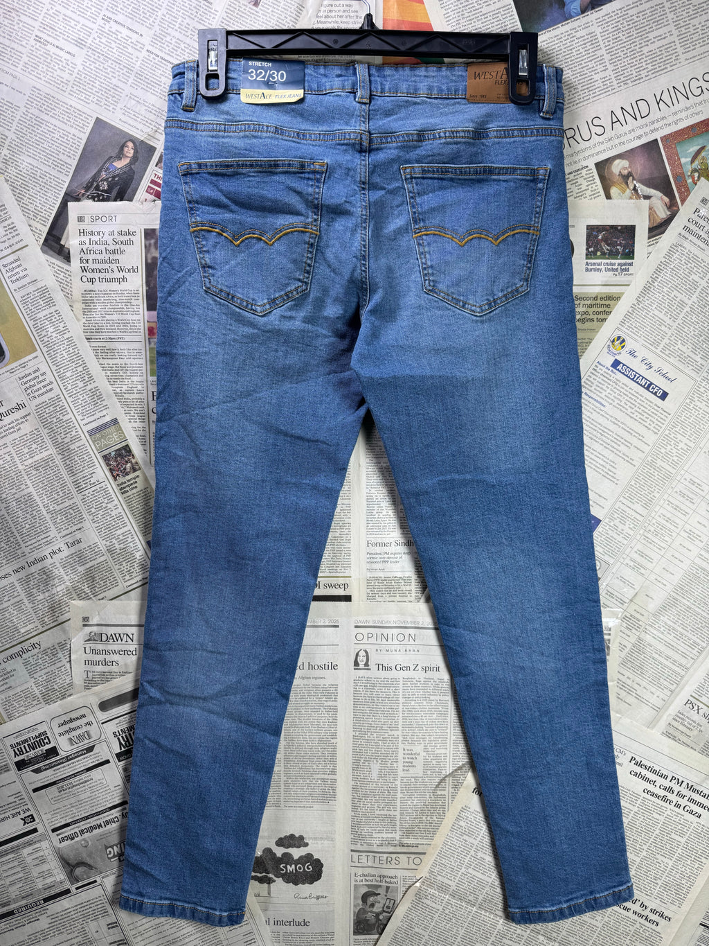 WestAce® Waist: 32" | Blue | Slim Fit Denim Pants | Cotton - Elastane | 1313 - Genuine Maal