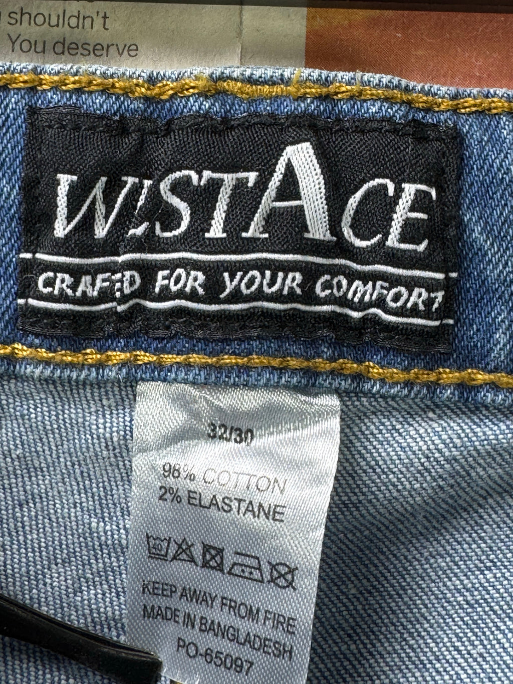 WestAce® Waist: 32" | Blue | Slim Fit Denim Pants | Cotton - Elastane | 1313 - Genuine Maal