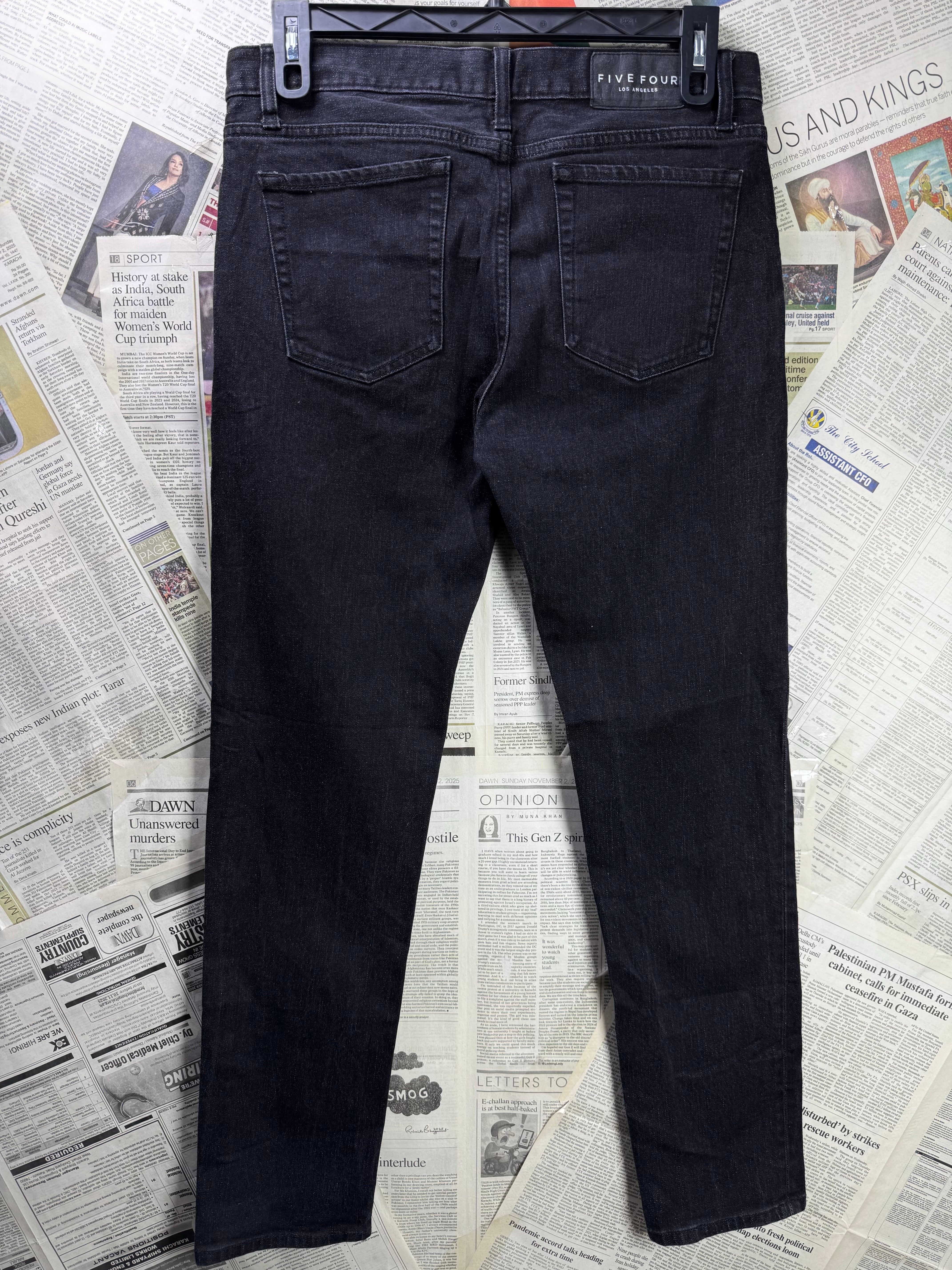 Five Four® Waist: 32" to 34" | Faded Black | Slim Fit Denim Pants | Cotton - Spandex | 1347 - Genuine Maal