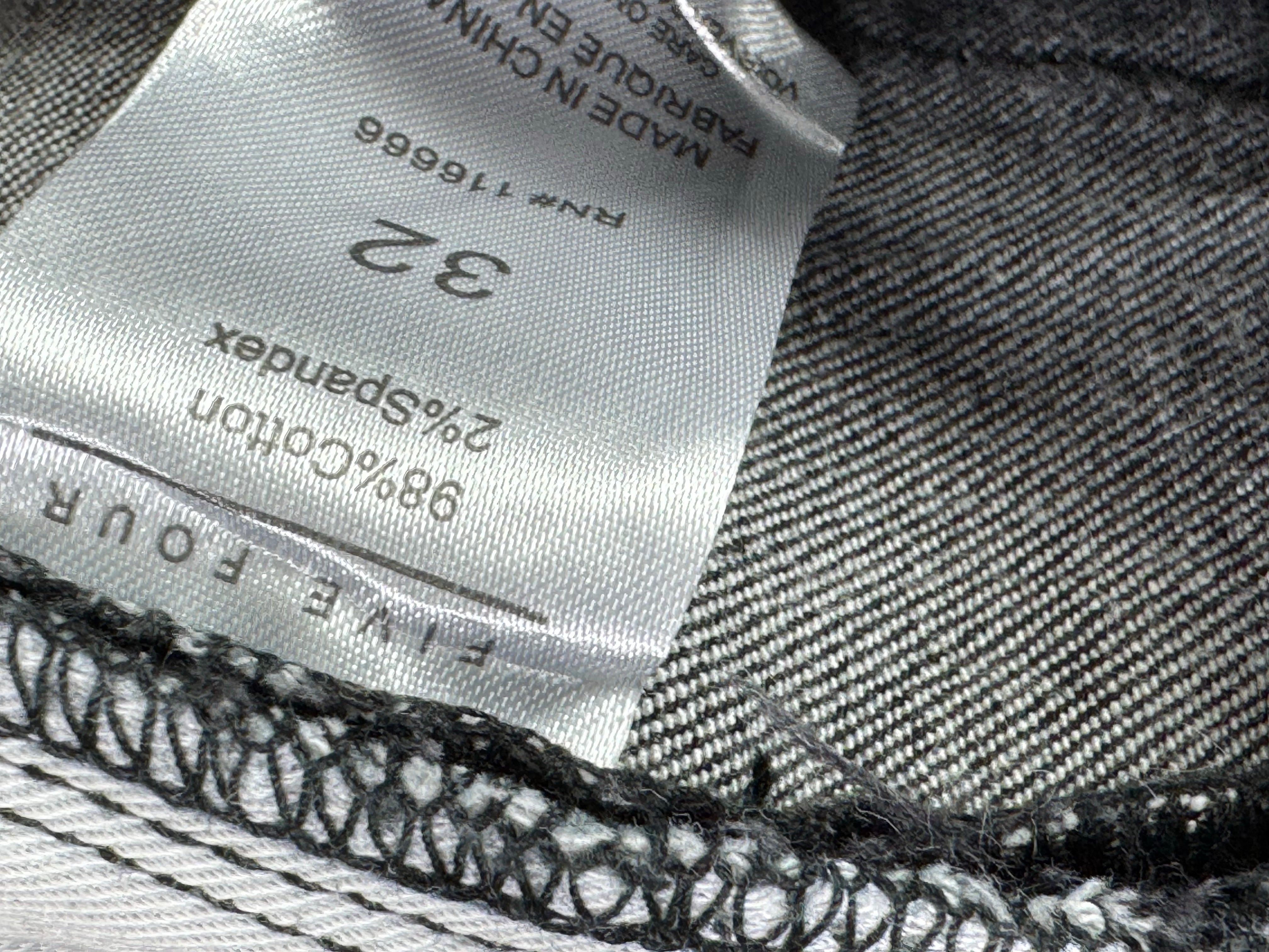 Five Four® Waist: 32" to 34" | Faded Black | Slim Fit Denim Pants | Cotton - Spandex | 1347 - Genuine Maal