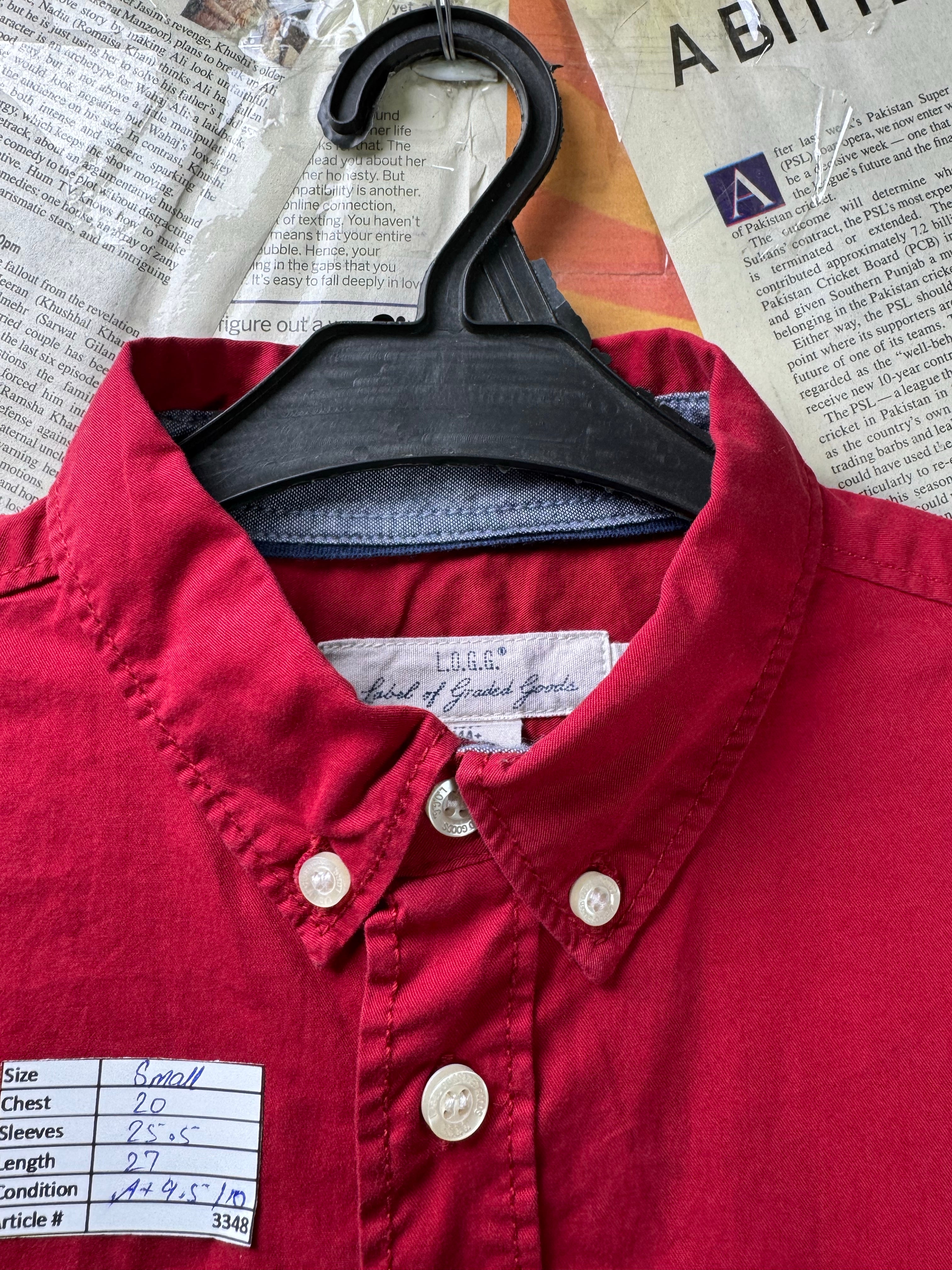 H&M® Small | Chest: 20" | Red | Shirt | Cotton | 3348 - Genuine Maal