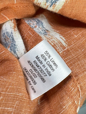 Sonoma® Large | Chest: 24" | Orange | Camp Shirt | Cotton - Linen | 4862 - Genuine Maal