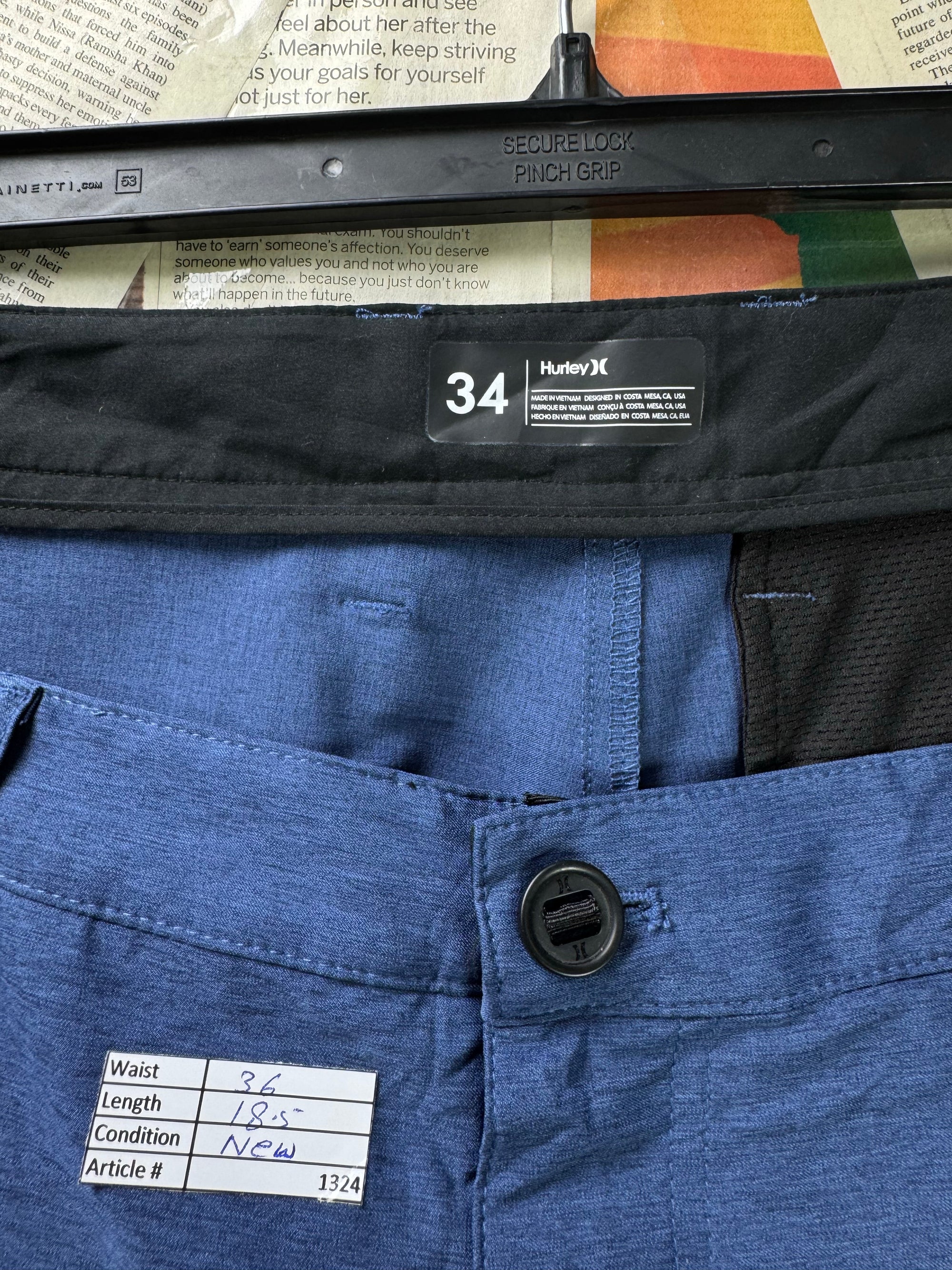 H*rley® Waist: 36" | Blue | Golf Shorts | Poly | 1324 - Genuine Maal