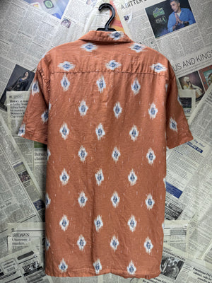 Sonoma® Large | Chest: 24" | Orange | Camp Shirt | Cotton - Linen | 4862 - Genuine Maal