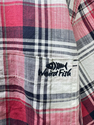 Weird Fish® Large | Chest: 24" | Berry Check | Shirt | Cotton | 4673 - Genuine Maal