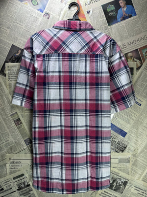 Weird Fish® Large | Chest: 24" | Berry Check | Shirt | Cotton | 4673 - Genuine Maal