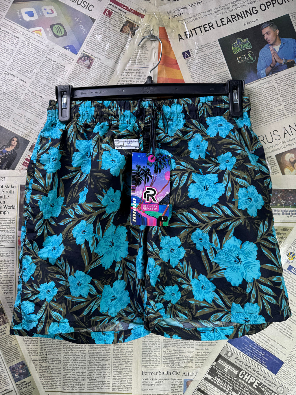 Refinery Republic® Waist: 28" to 30" | Floral | Swim Shorts | Poly | 1323 - Genuine Maal