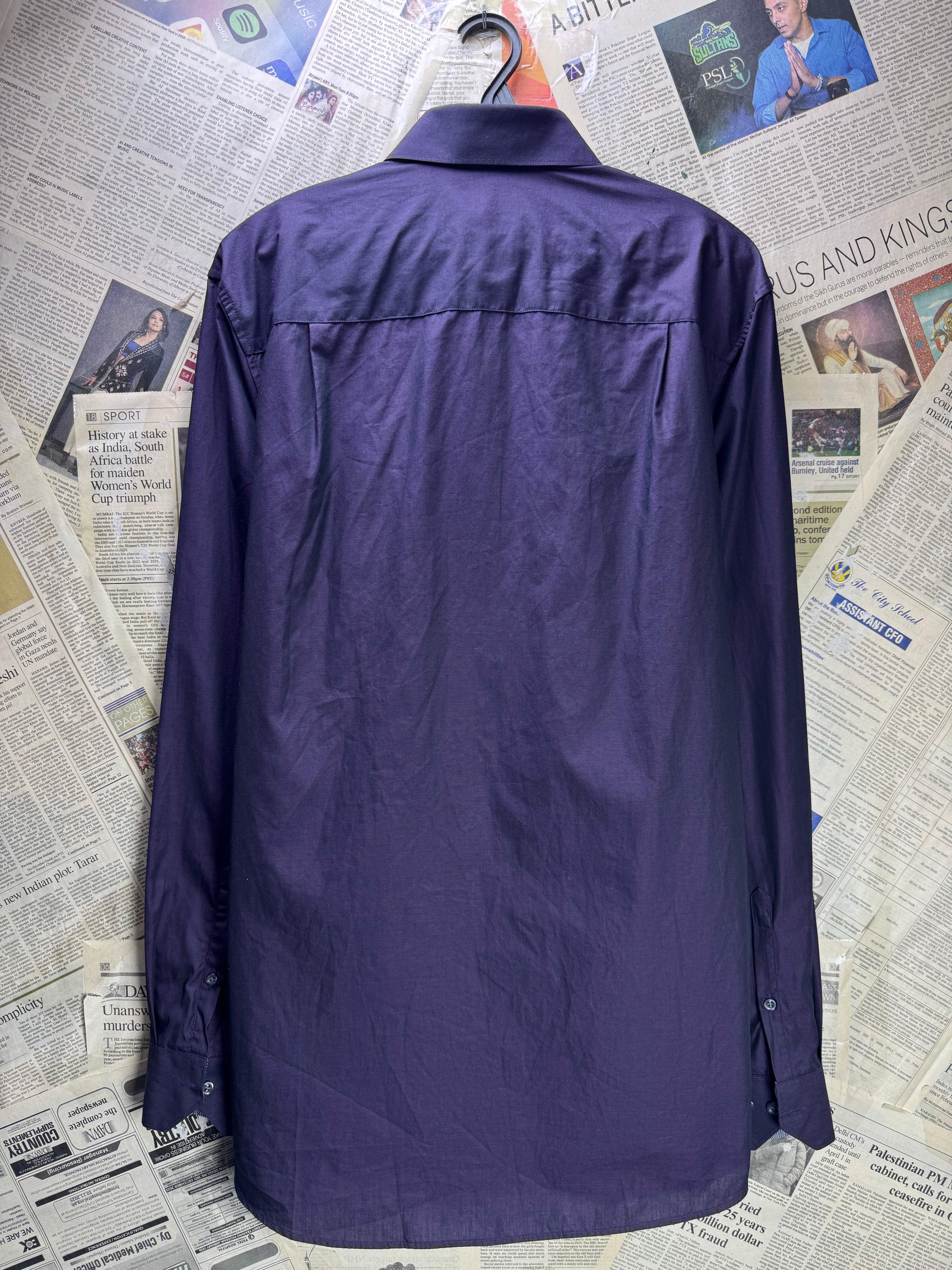 Next® Medium | Chest: 21.5" | Purple | Collar: 15.5" Regular Fit Shirts | Cotton | 4674 - Genuine Maal