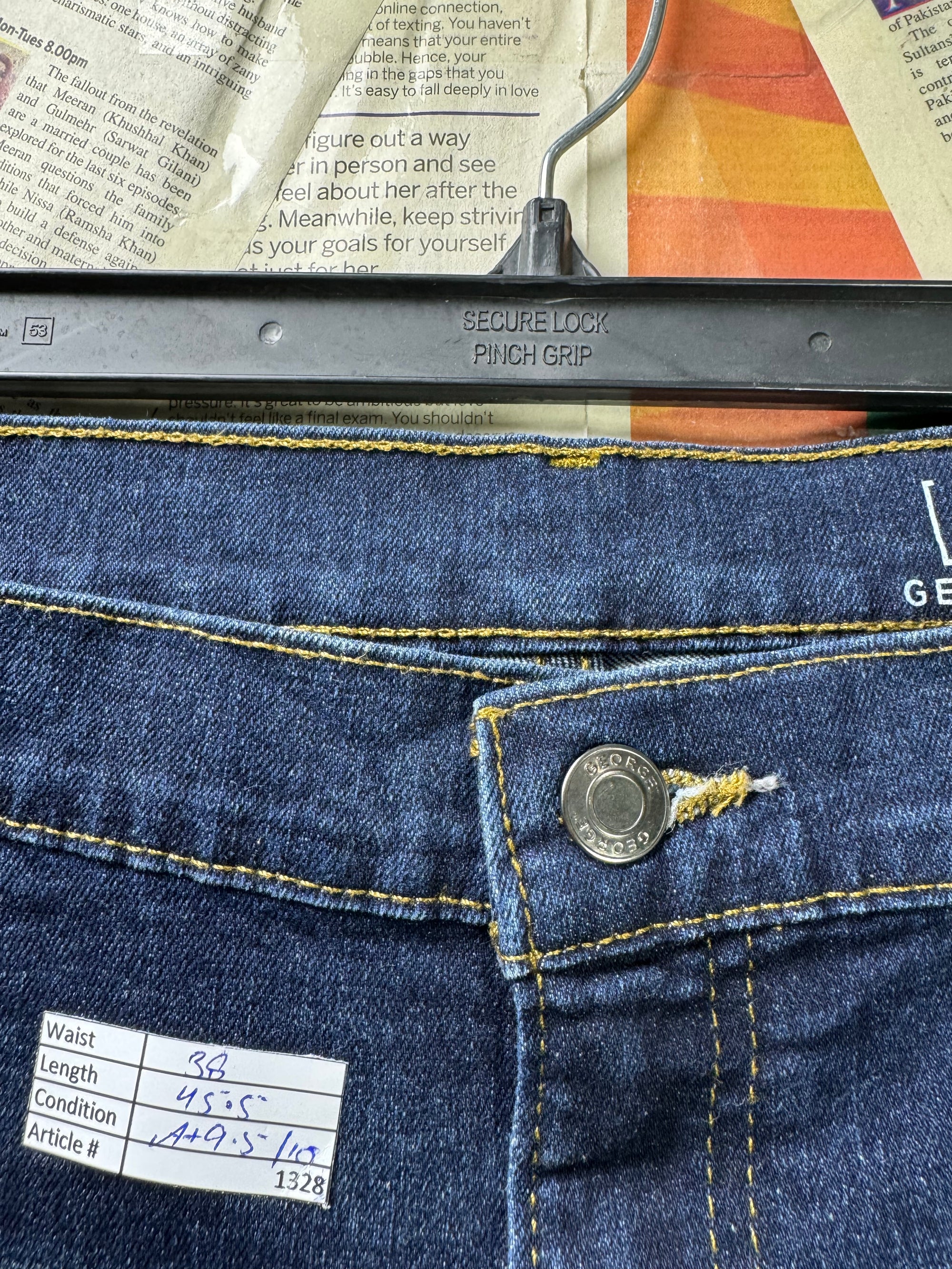 George® Waist: 38" | Blue | Slim Fit Denim Pants | Cotton - Poly - Elastane | 1328 - Genuine Maal