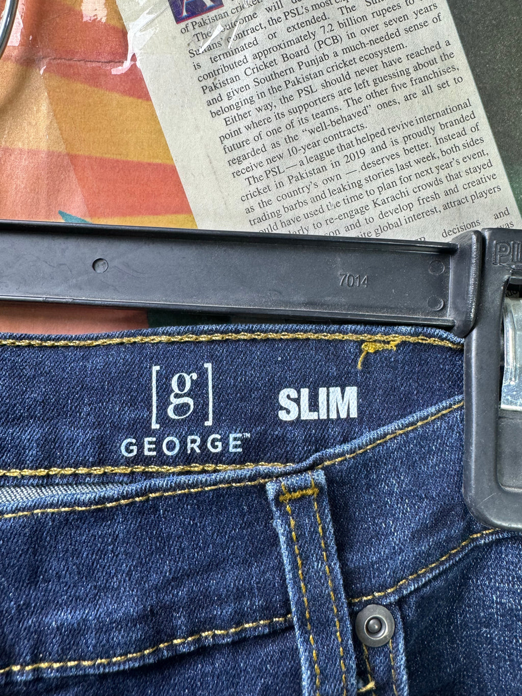 George® Waist: 38" | Blue | Slim Fit Denim Pants | Cotton - Poly - Elastane | 1328 - Genuine Maal