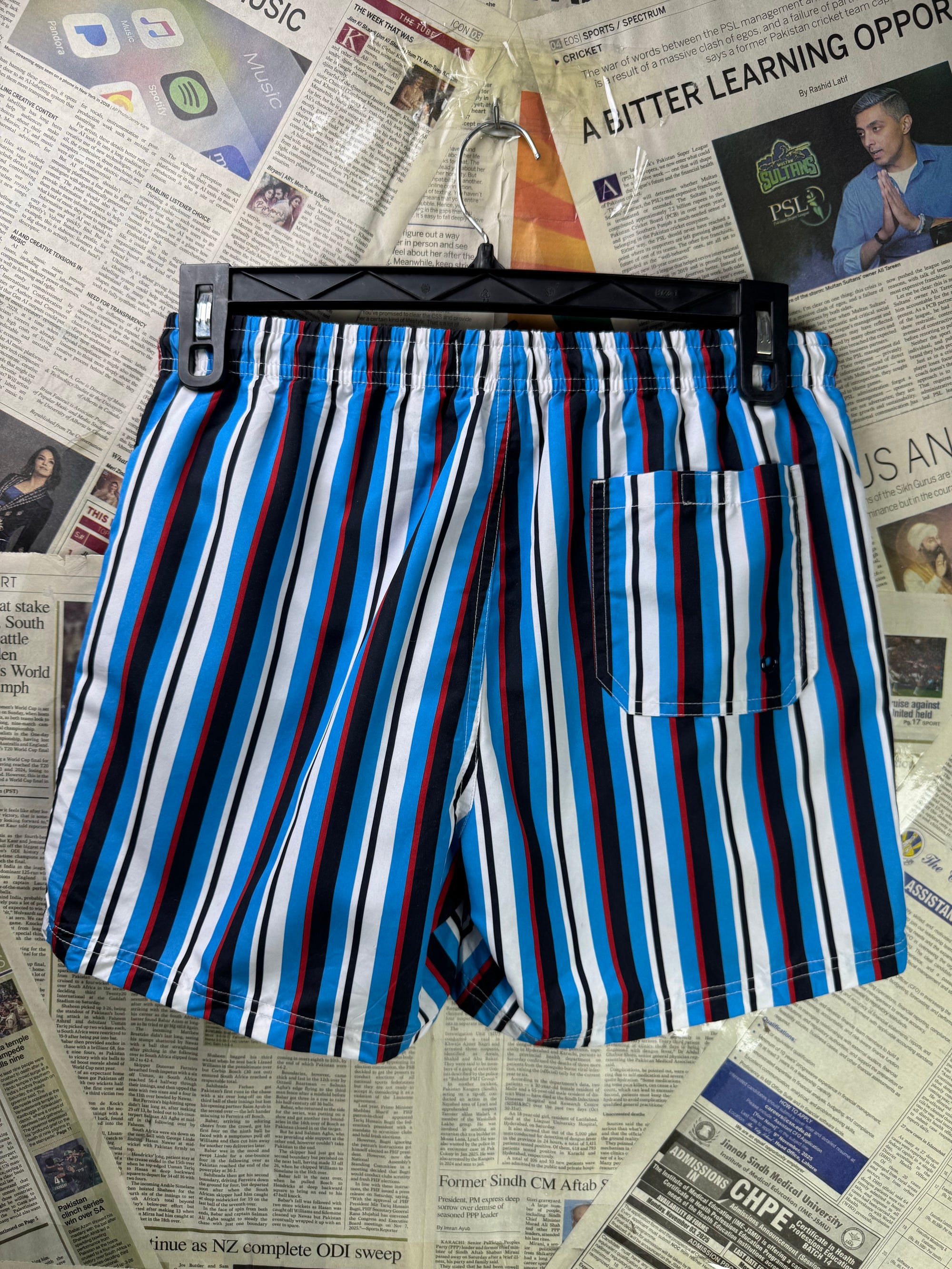 Primark® Waist: 30" to 32" | Multicolor Stripe | Swim Shorts | Poly | 1310 - Genuine Maal