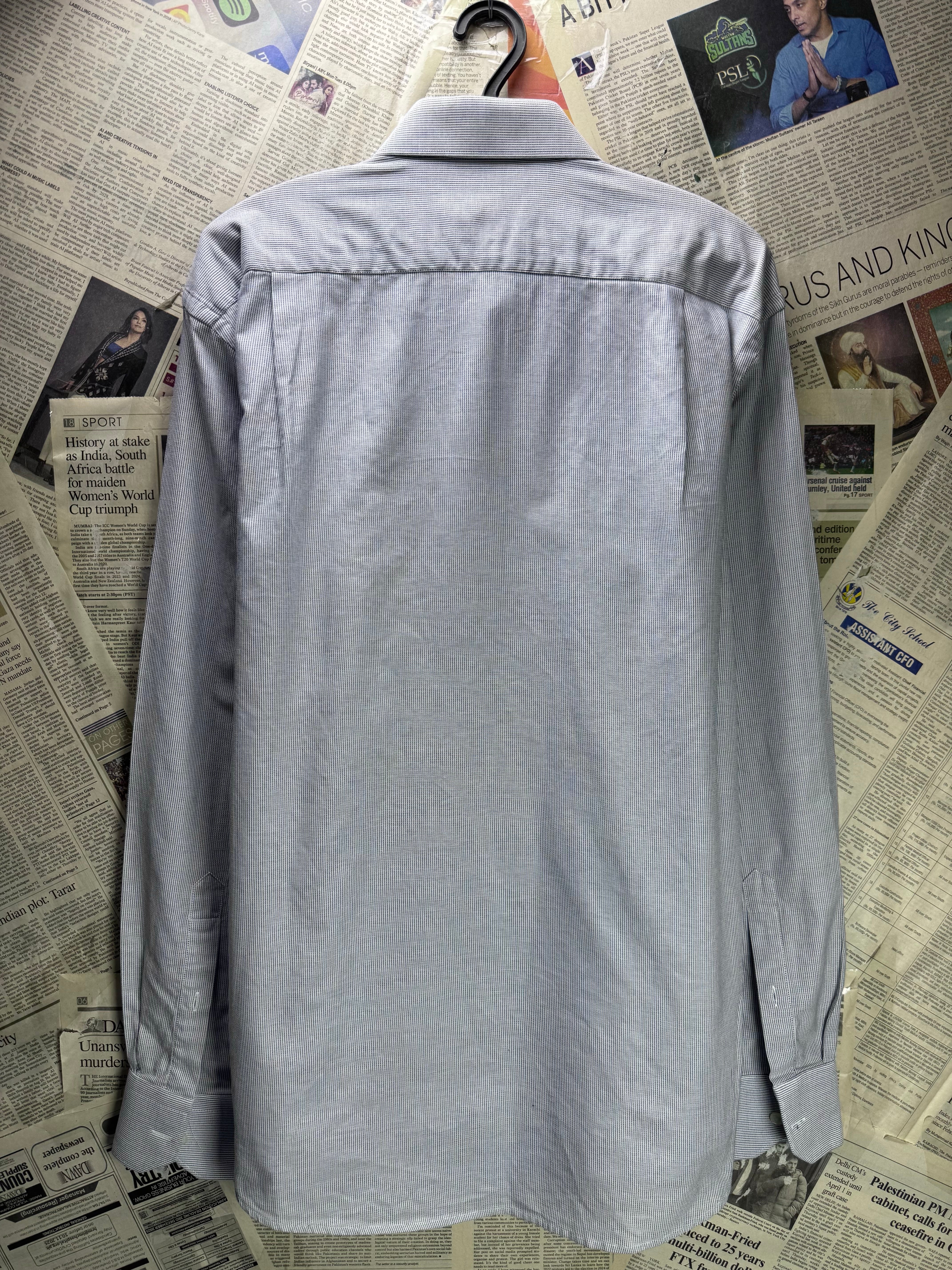 Pierre Cardin® Medium | Chest: 21.5" | Blue | Shirts | Cotton | 4675 - Genuine Maal