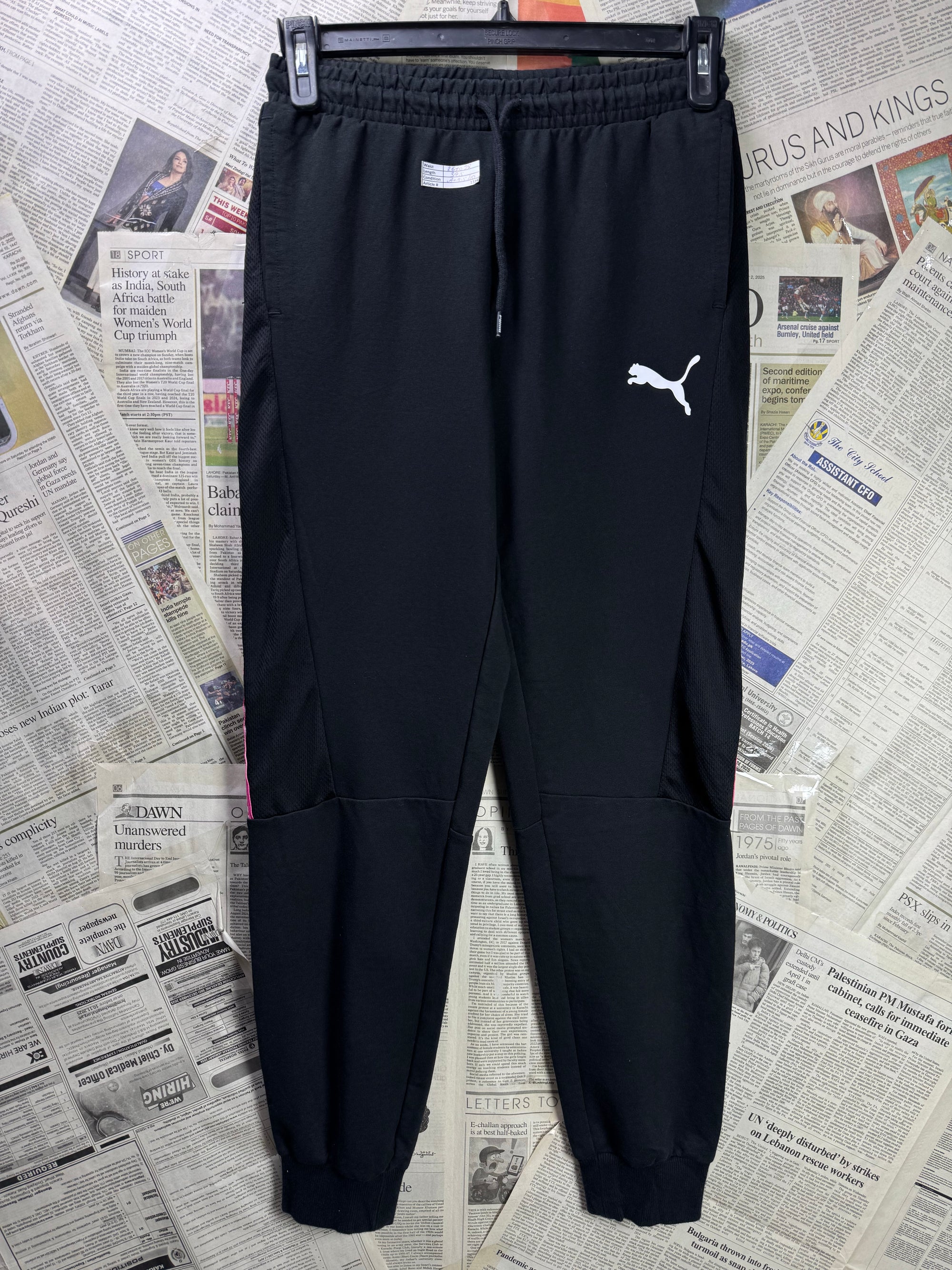 P*ma® Waist: 26" to 28" | Black | Trousers | Cotton | 1314 - Genuine Maal