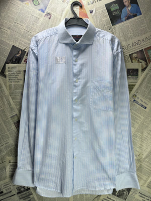 Pierre Cardin® Medium | Chest: 22" | Blue | Shirts | Cotton | 4676 - Genuine Maal