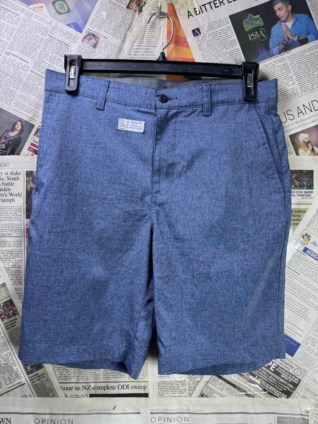 Ben Hogan® Waist: 32" to 34" | Heather Blue | Golf Shorts | Poly - Elastane | 1331 - Genuine Maal