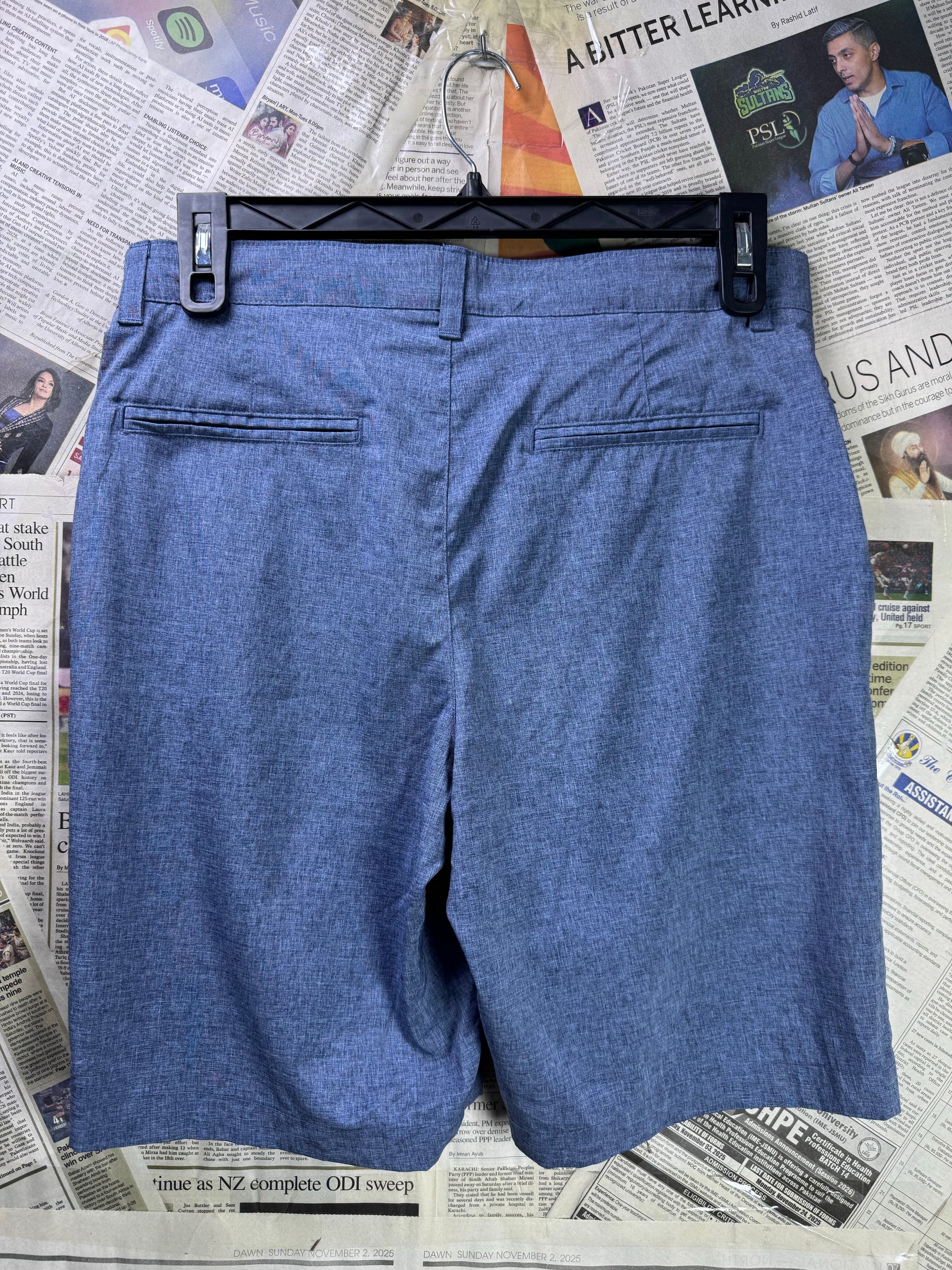 Ben Hogan® Waist: 32" to 34" | Heather Blue | Golf Shorts | Poly - Elastane | 1331 - Genuine Maal