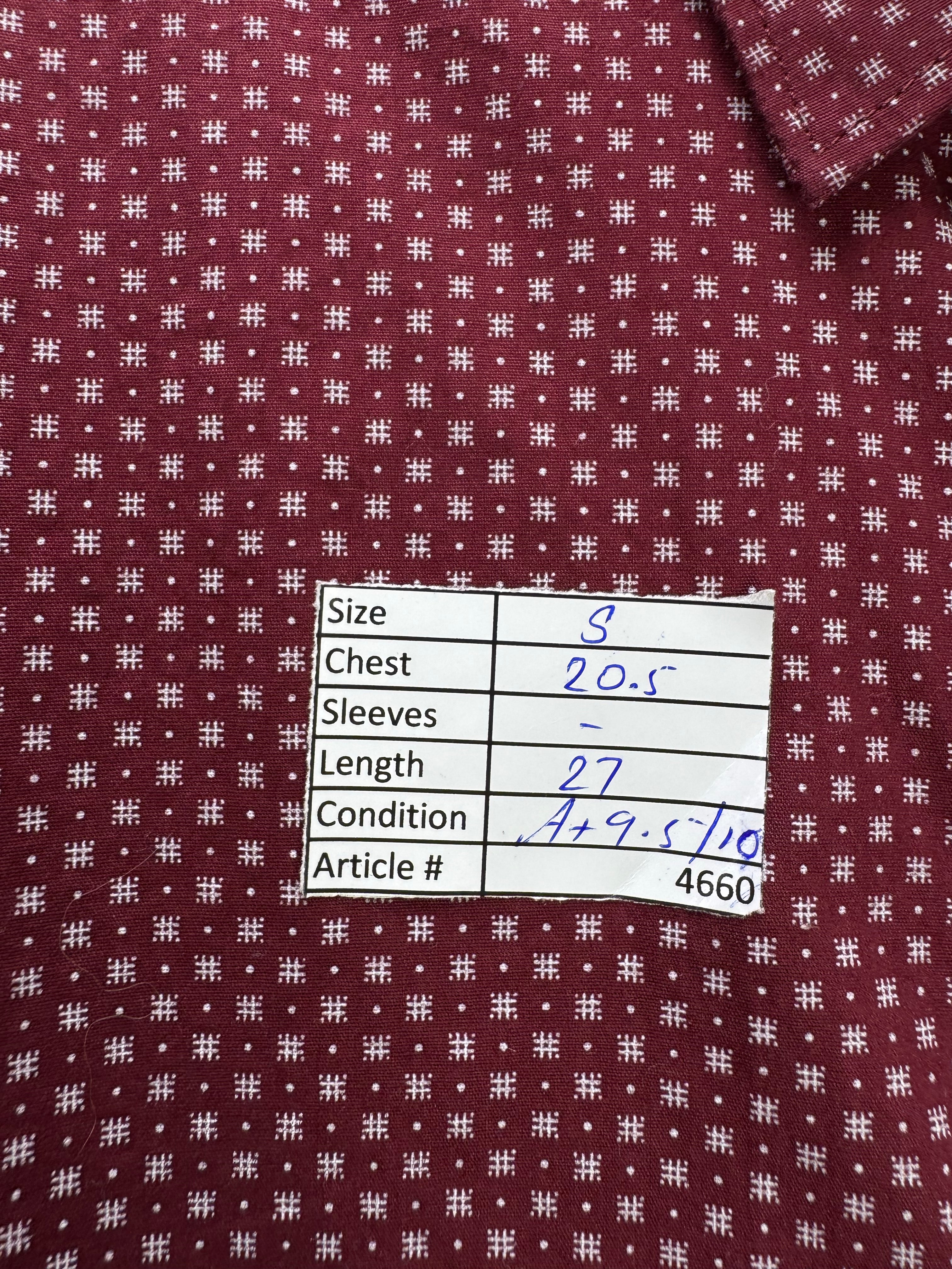 Next® Small | Chest: 20.5" | Red | Shirt | Cotton | 4660 - Genuine Maal