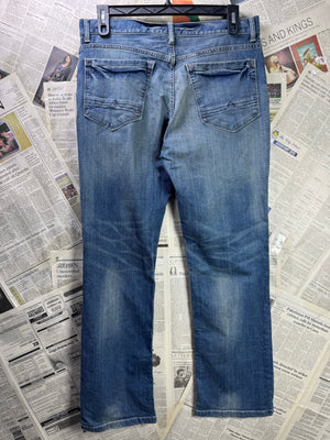 Urban Pipeline® Waist: 34" to 36" | Blue | Slim Straight Fit Denim Pants | Cotton - Spandex | 1330 - Genuine Maal