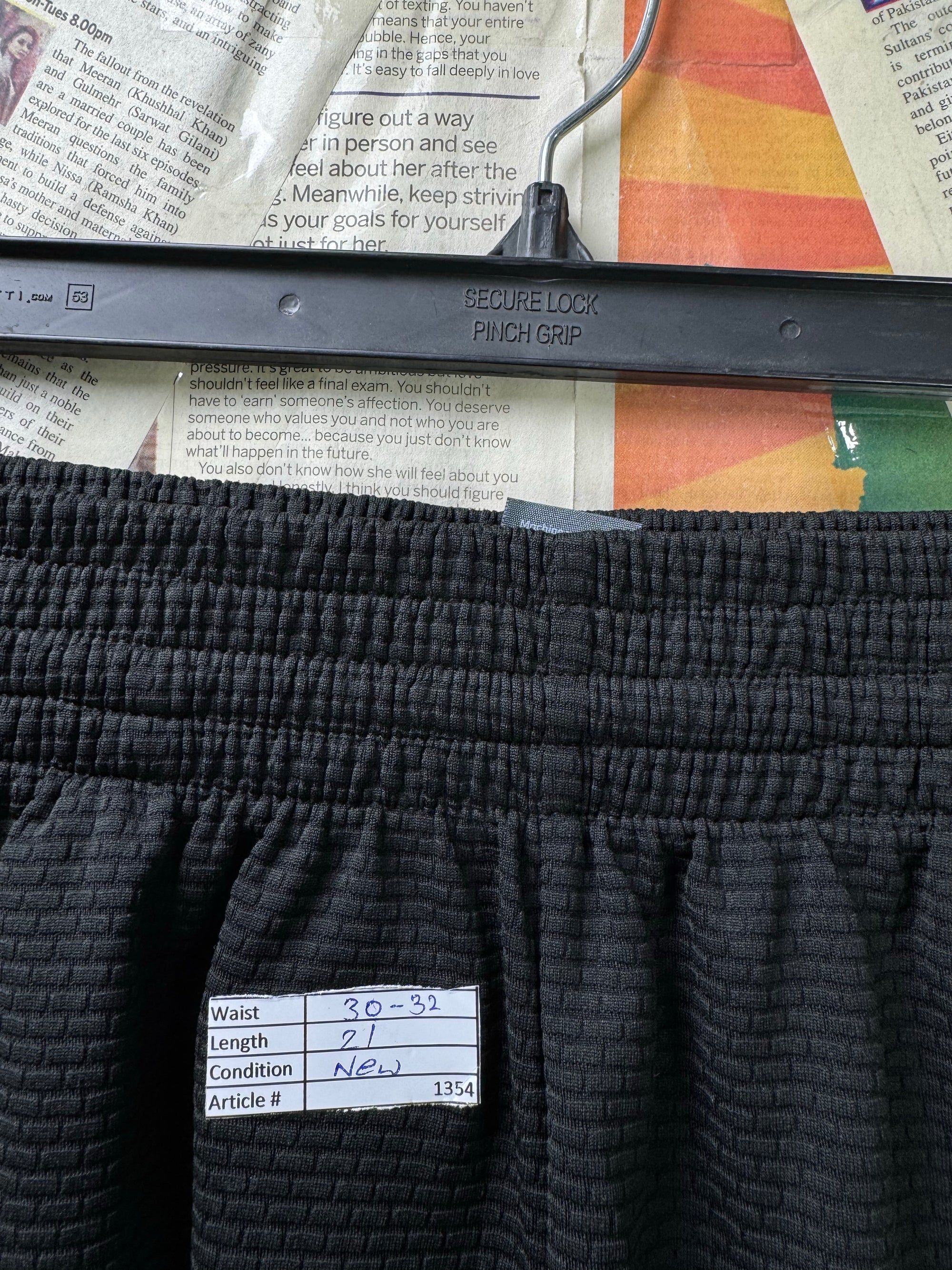 Ch*mpion® Waist: 30" to 32" | Black | Sports Shorts | Poly | 1354 - Genuine Maal