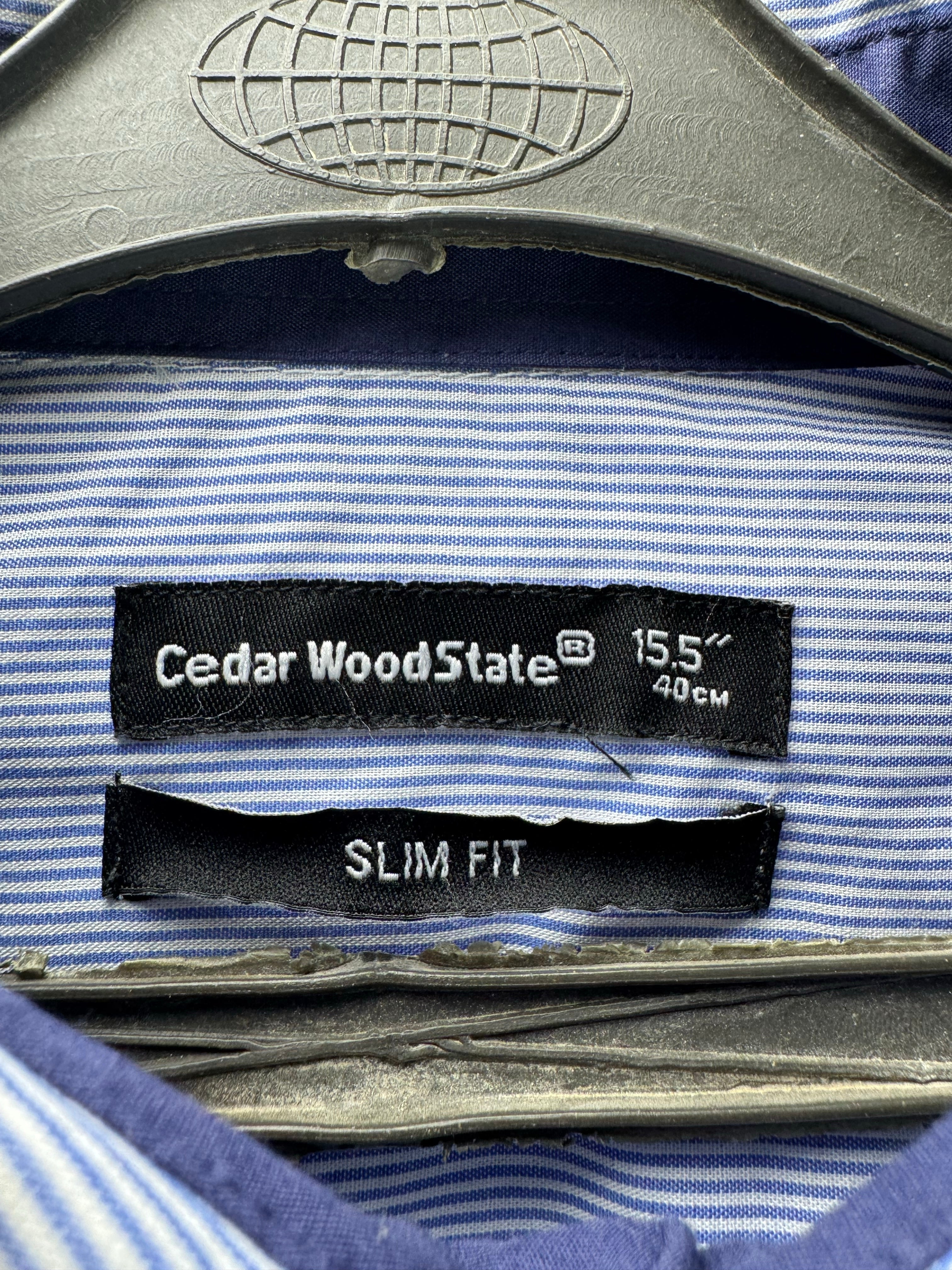 Primark® Medium | Chest: 21.5" | Blue | Collar: 15.5" Slim Fit Shirts | Poly - Cotton | 4663 - Genuine Maal