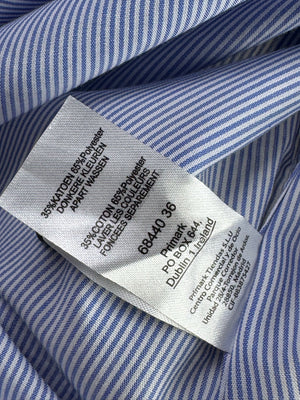 Primark® Medium | Chest: 21.5" | Blue | Collar: 15.5" Slim Fit Shirts | Poly - Cotton | 4663 - Genuine Maal