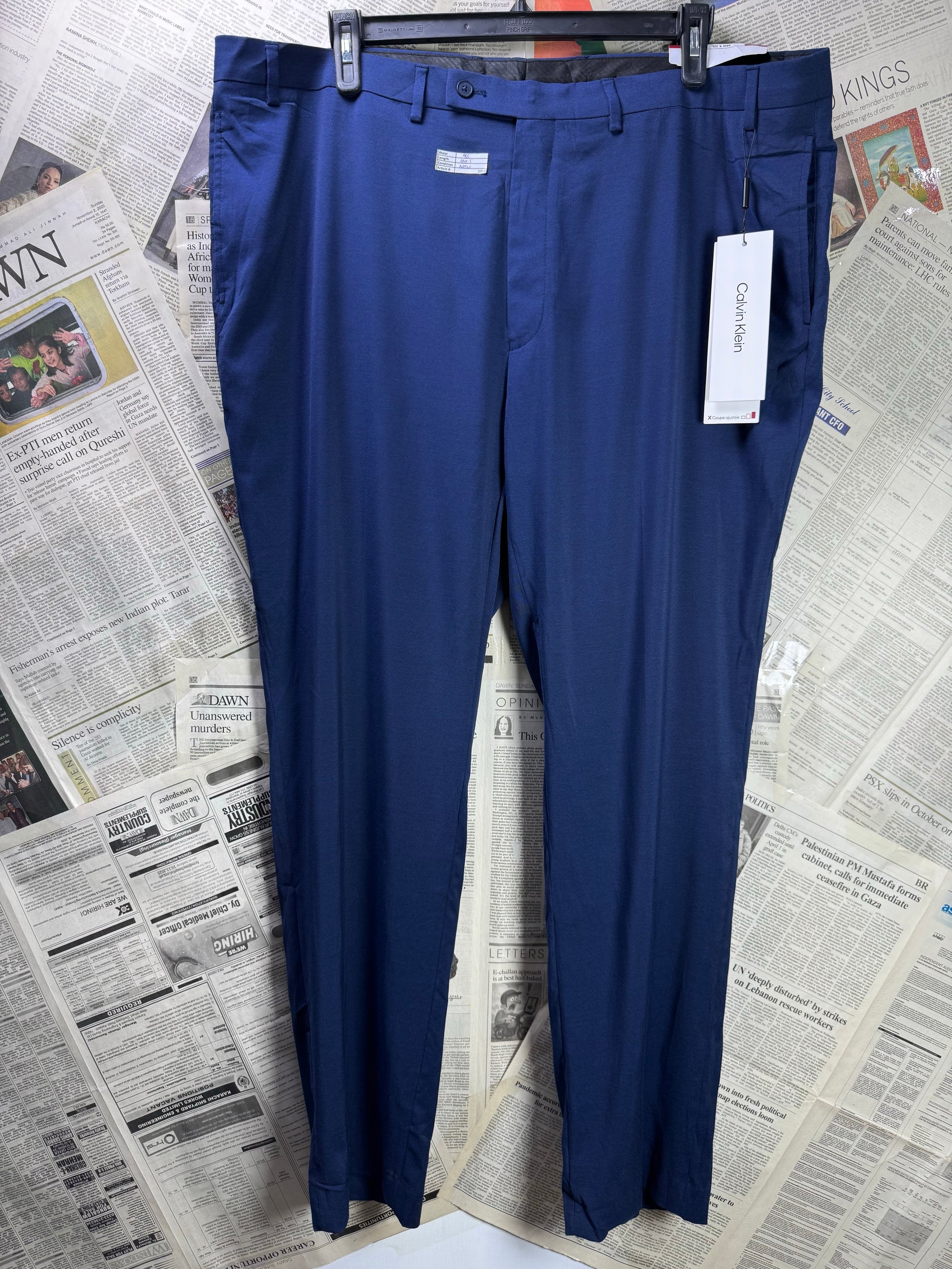 C*lvin Klein® Waist: 46" | Blue | Dress Pants | Poly - Ryon - Spandex | 1315 - Genuine Maal