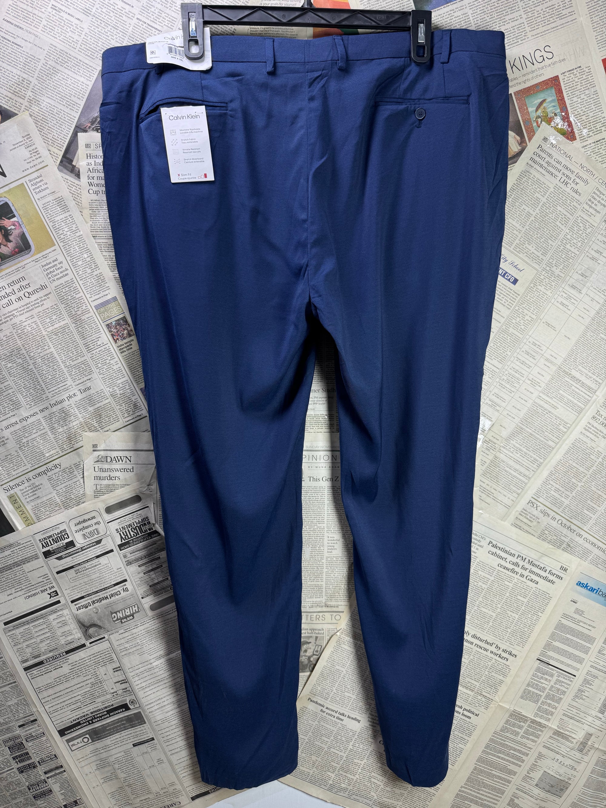 C*lvin Klein® Waist: 46" | Blue | Dress Pants | Poly - Ryon - Spandex | 1315 - Genuine Maal