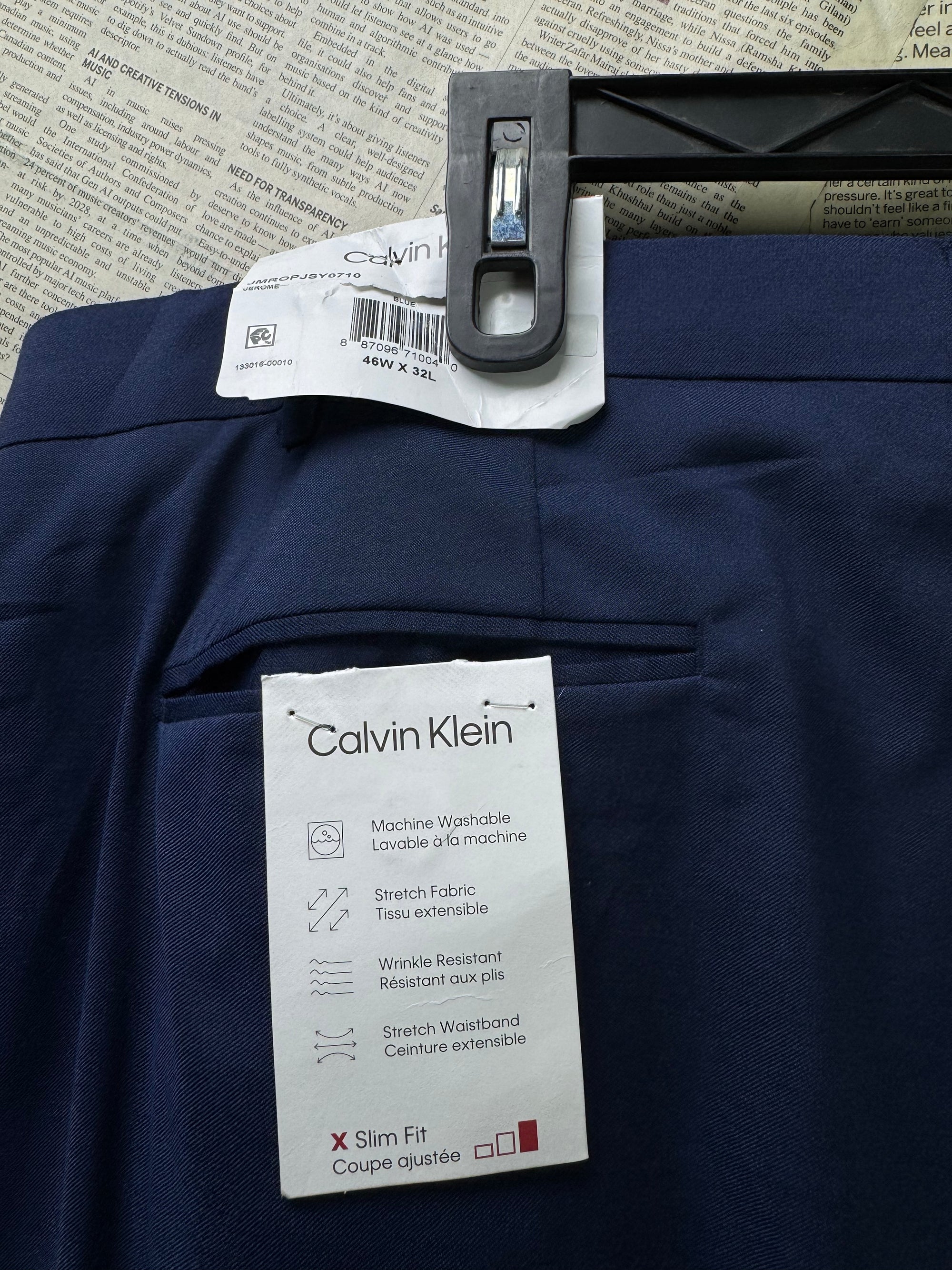 C*lvin Klein® Waist: 46" | Blue | Dress Pants | Poly - Ryon - Spandex | 1315 - Genuine Maal