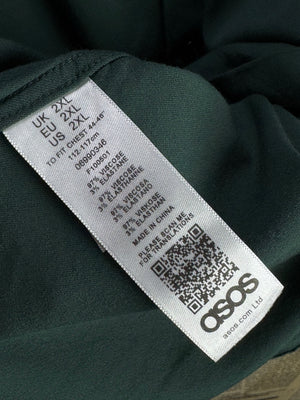 Asos® Large | Chest: 23" | Green | Shirt | Viscose - Elastane | 4854 - Genuine Maal