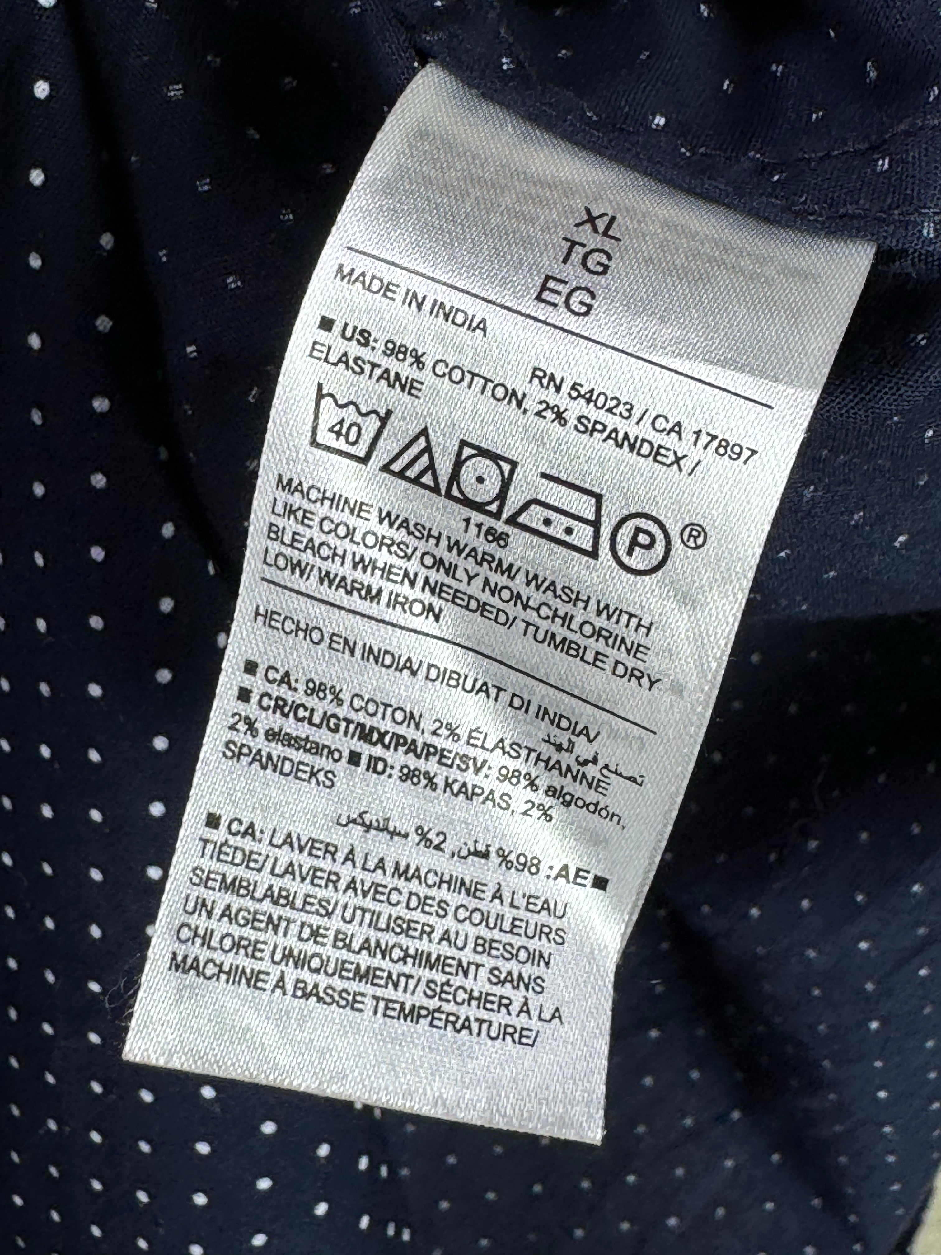 Old N*vy® XL | Chest: 25.5" | Navy Blue with Polka Dots | Shirt | Cotton - Elastane | 3338 - Genuine Maal