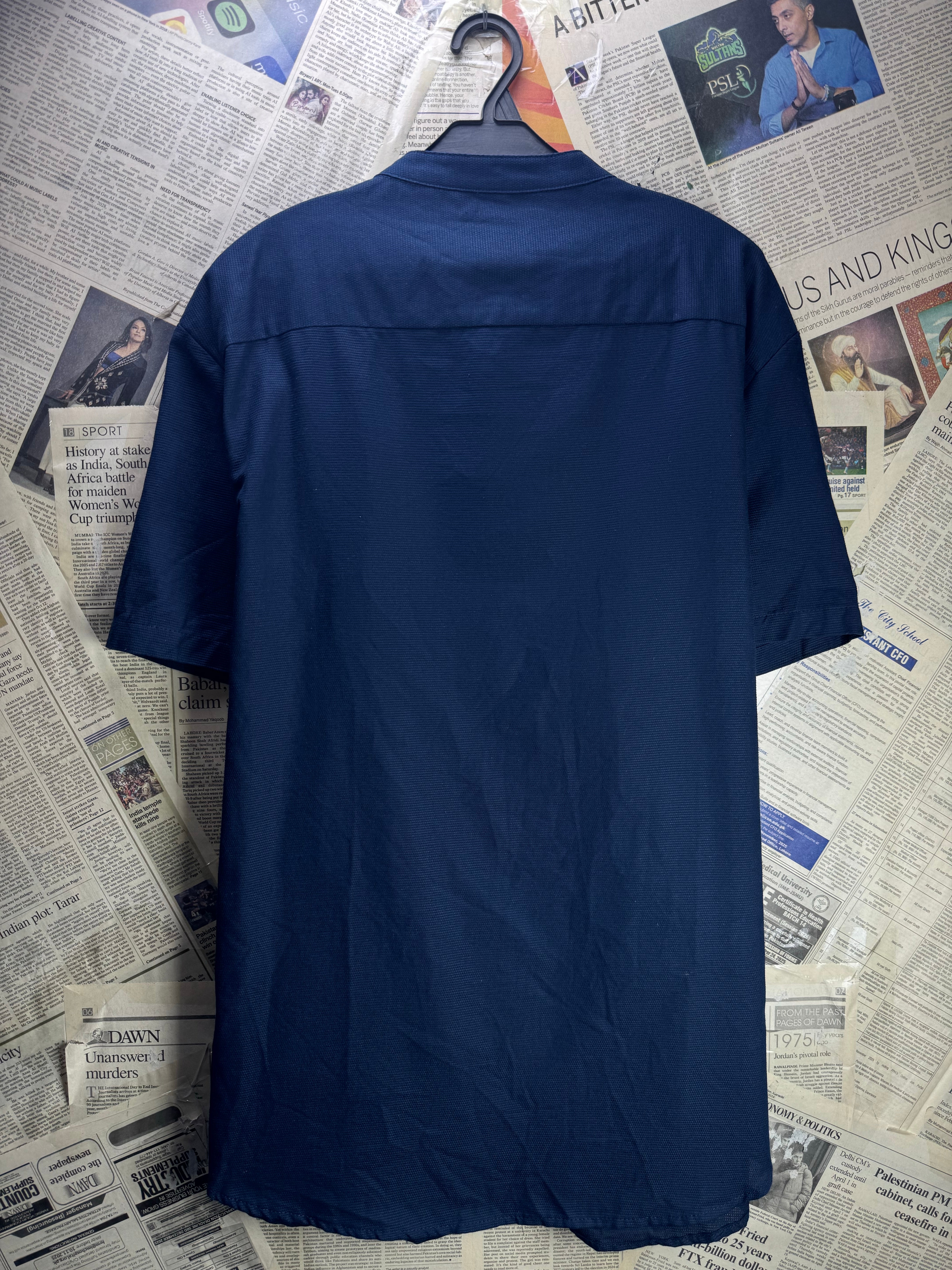 Primark® Large | Chest: 23.5" | Blue | Regular Fit Shirt | Cotton | 4853 - Genuine Maal