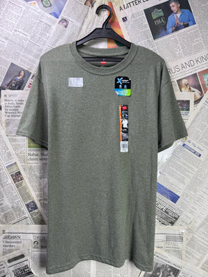 Hanes® Small | Chest: 20.5" | Moss Green | T-Shirt | Poly - Cotton - Visc | 3343 - Genuine Maal