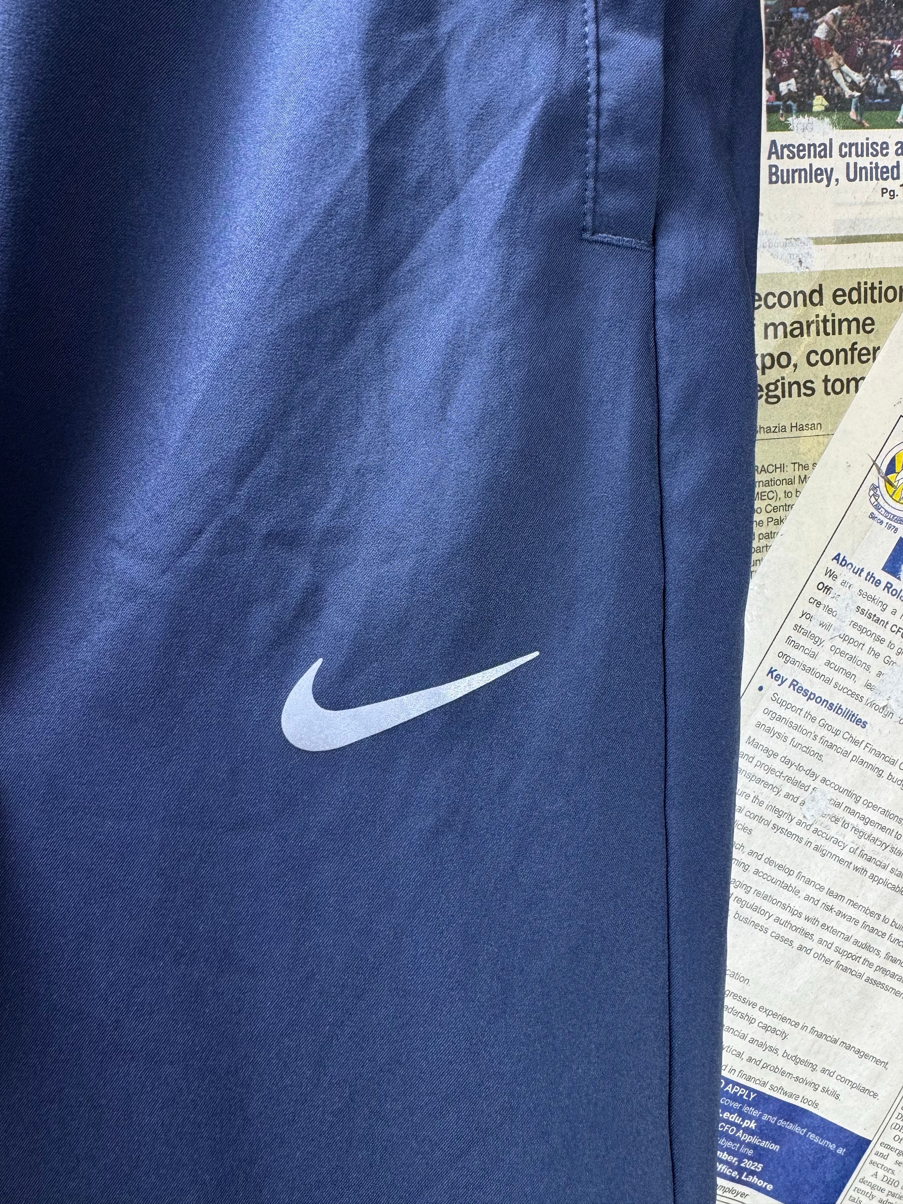 N*ke® Waist: 36" to 38" | Blue | Sports Trousers | Polyester | 3018 - Genuine Maal
