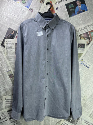Jeff Banks® Small | Chest: 21" | Grey | Shirt | Cotton | 3344 - Genuine Maal
