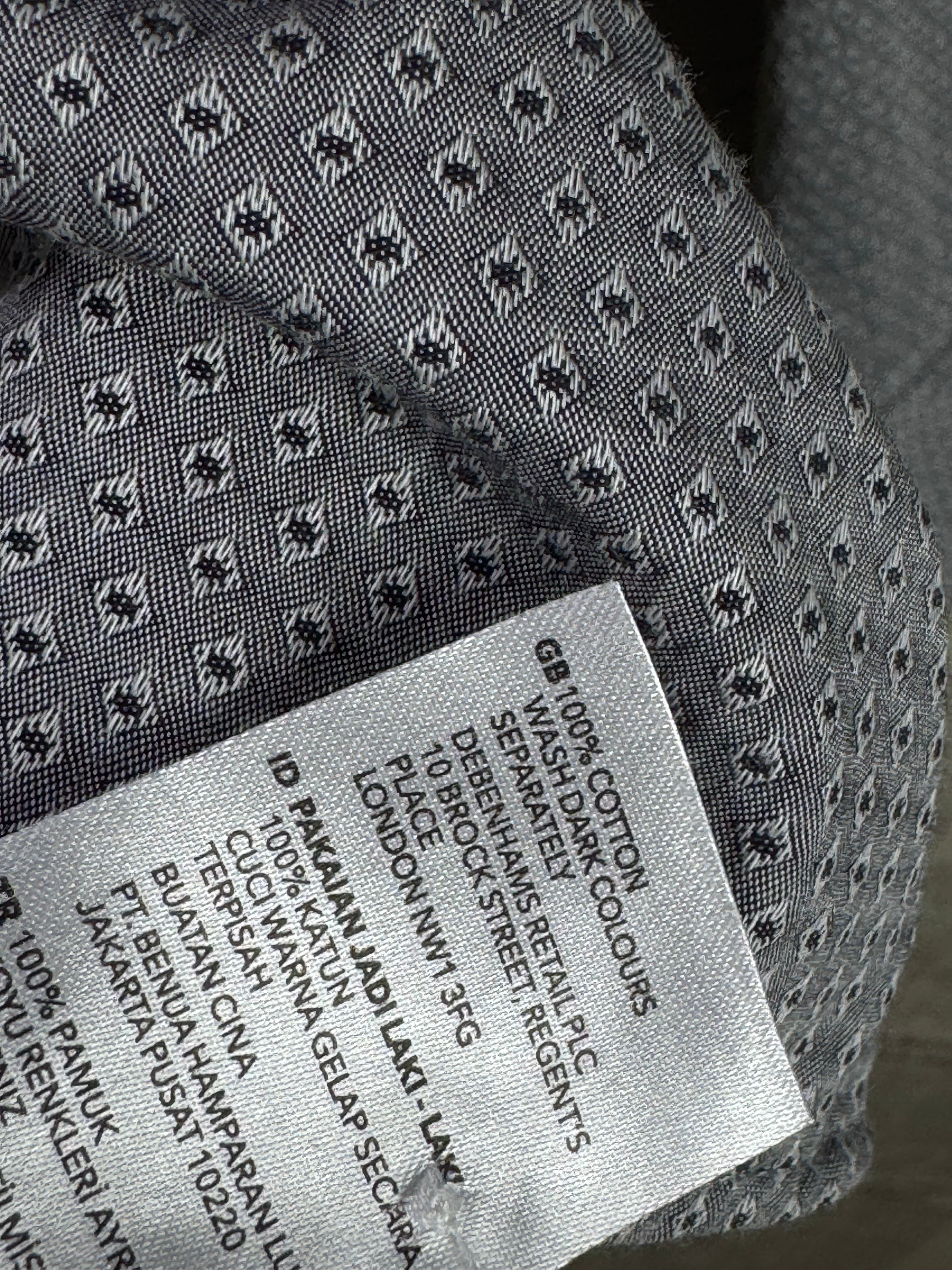 Jeff Banks® Small | Chest: 21" | Grey | Shirt | Cotton | 3344 - Genuine Maal