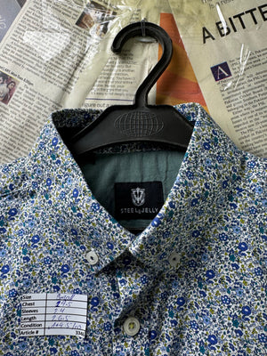 Steel & Jelly® Small | Chest: 19.5" | Floral | Shirt | Cotton | 3346 - Genuine Maal