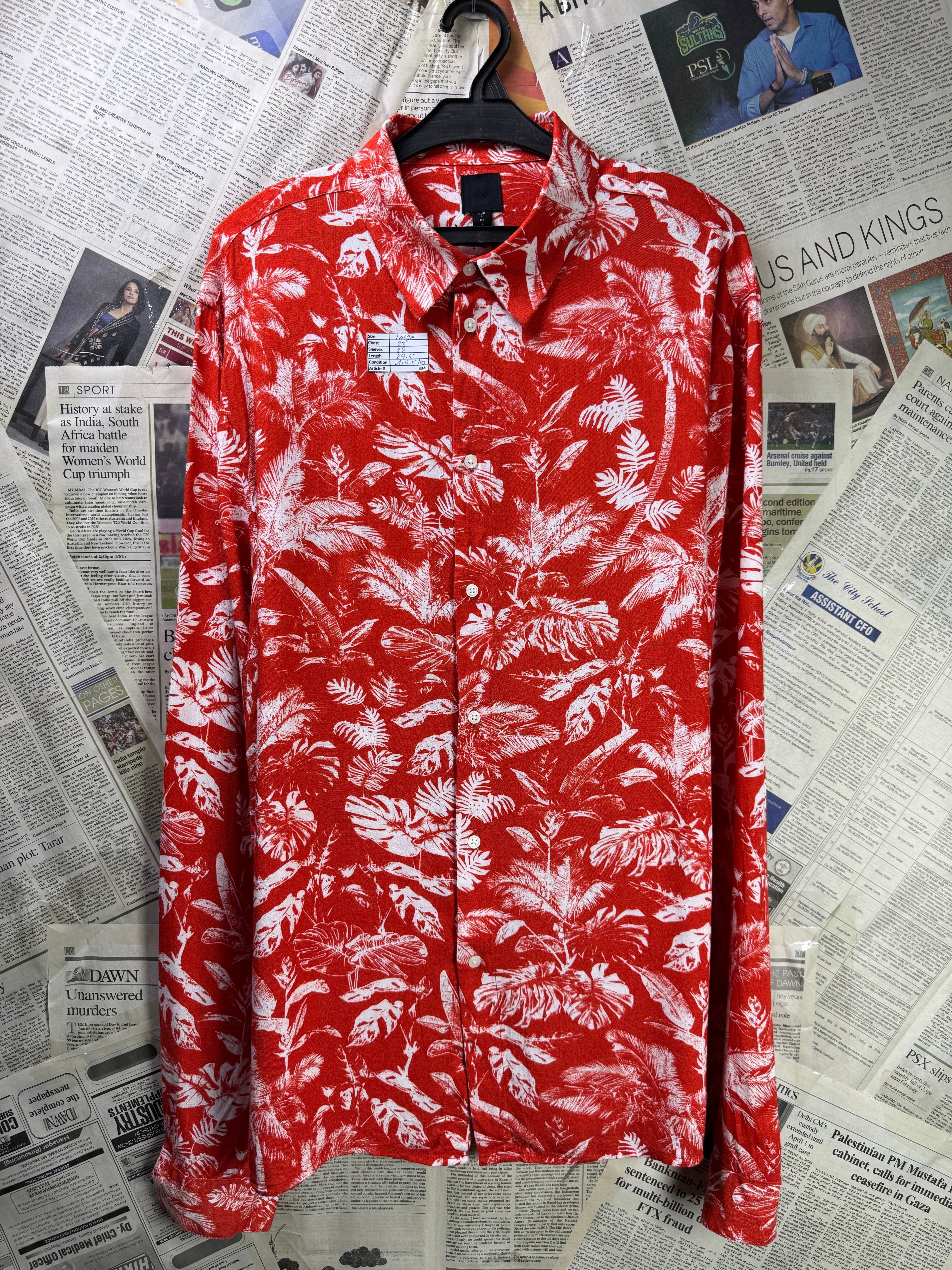 H&M® Large | Chest: 23" | Burnt Orange | Shirt | Viscose | 3340 - Genuine Maal