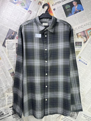 Selected® Large | Chest: 23" | Grey Plaid | Shirt | Cotton | 3341 - Genuine Maal