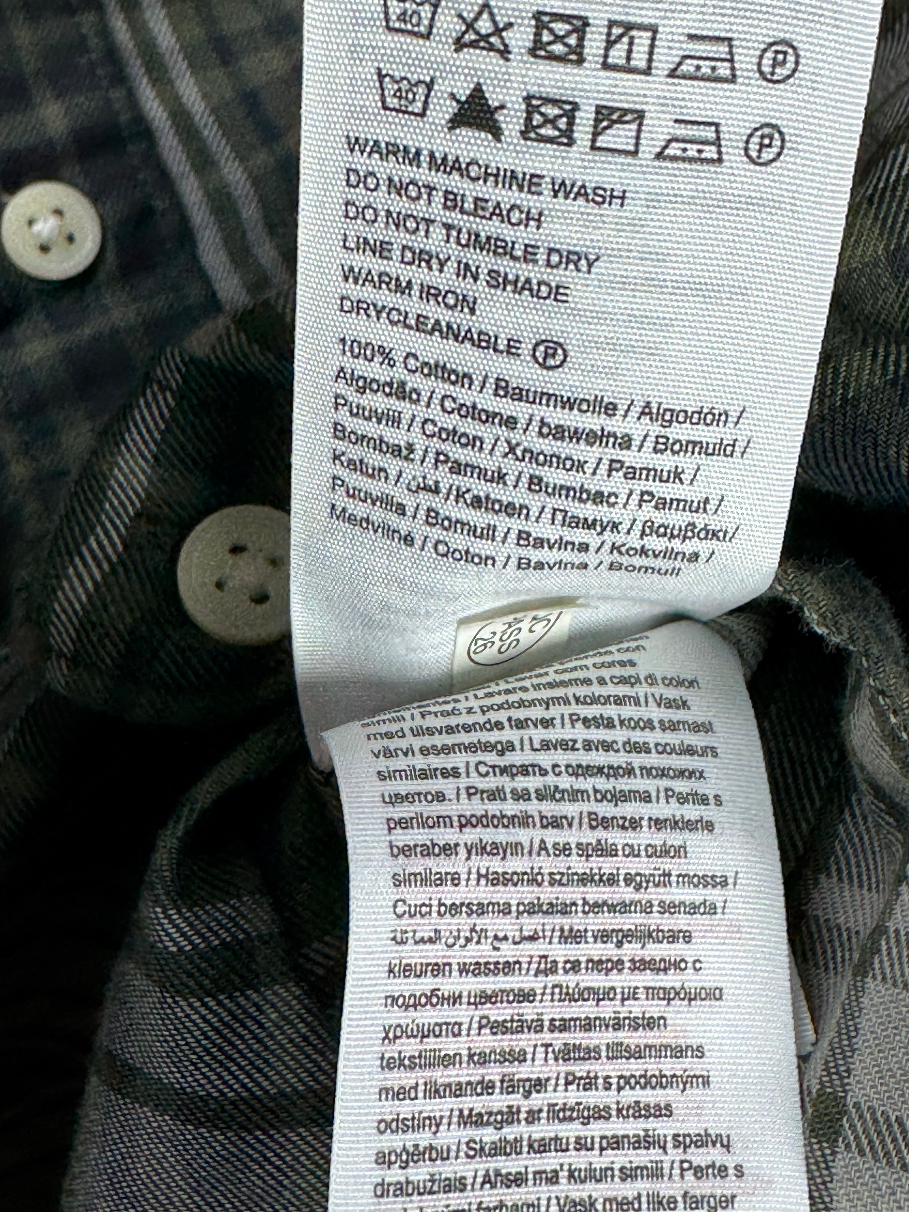 Selected® Large | Chest: 23" | Grey Plaid | Shirt | Cotton | 3341 - Genuine Maal