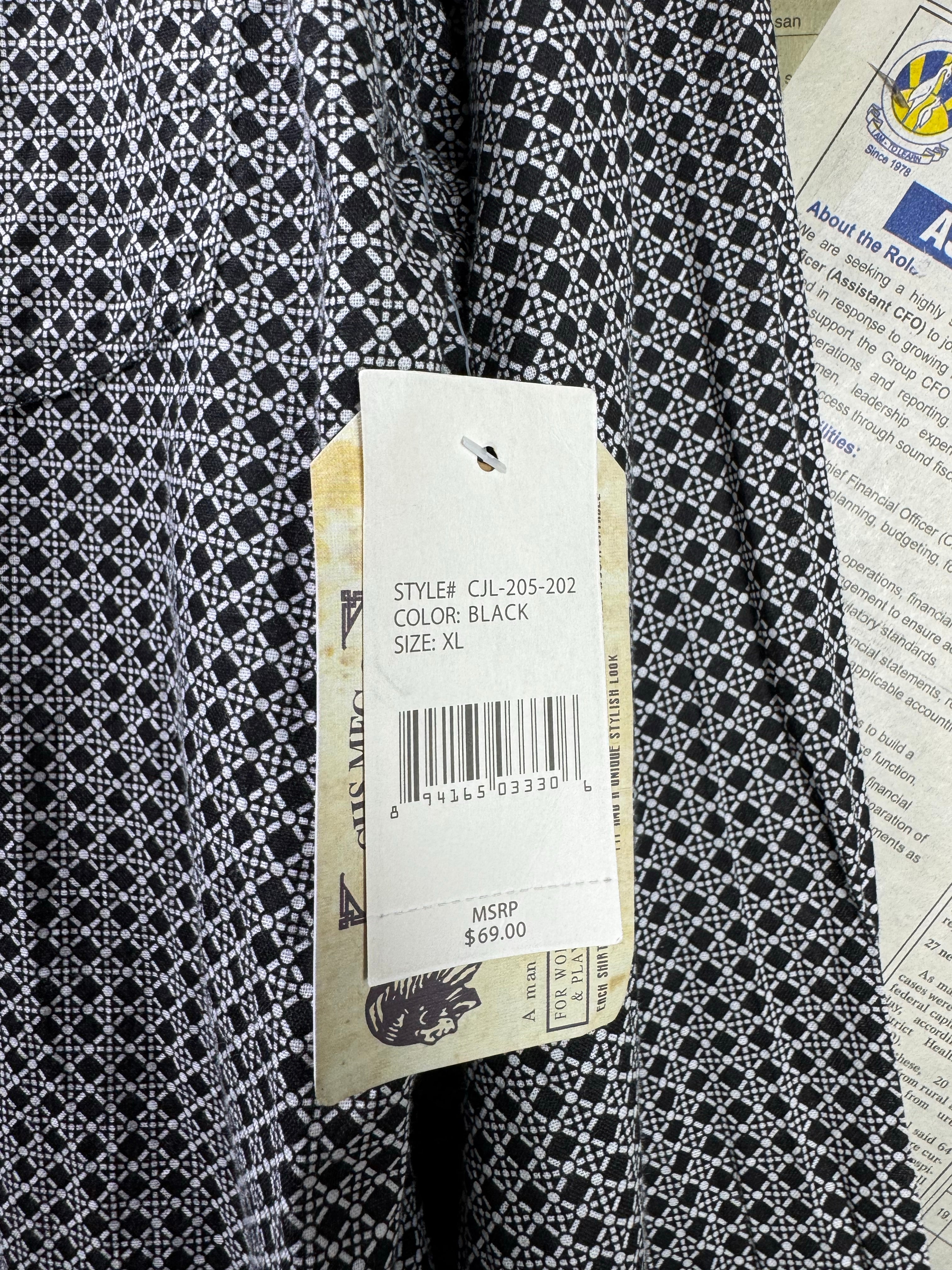 Jachs Co.® Large | Chest: 23.5" | Black & White | Shirt | Cotton | 3351 - Genuine Maal