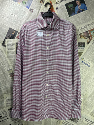Michael K*rs® Small | Chest: 21" | Check | Shirt | Cotton - Elastane | 3355 - Genuine Maal
