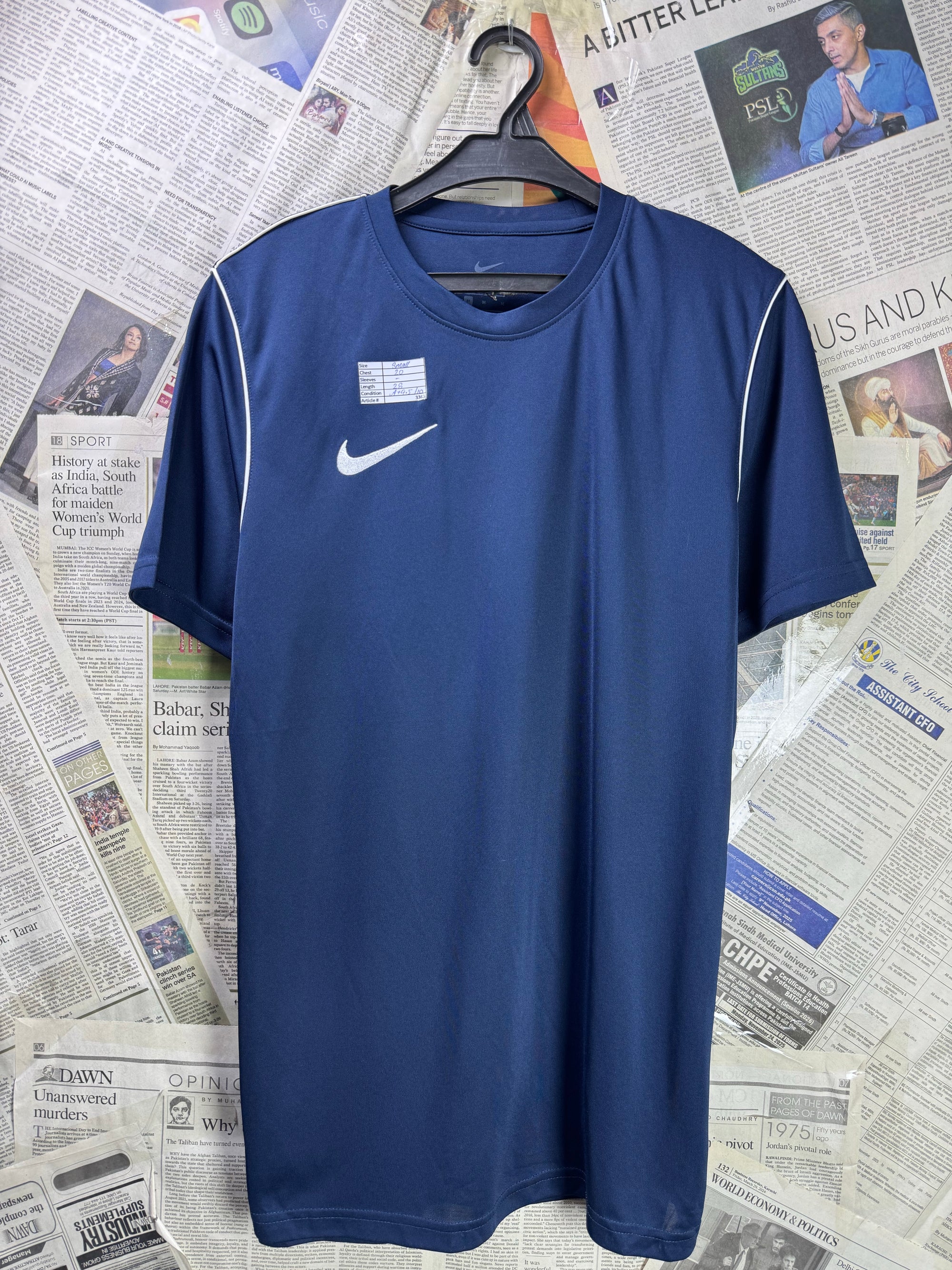 N*ke® Small | Chest: 20" | Blue | Sports Dri - Fit T-Shirt | Poly | 3363 - Genuine Maal