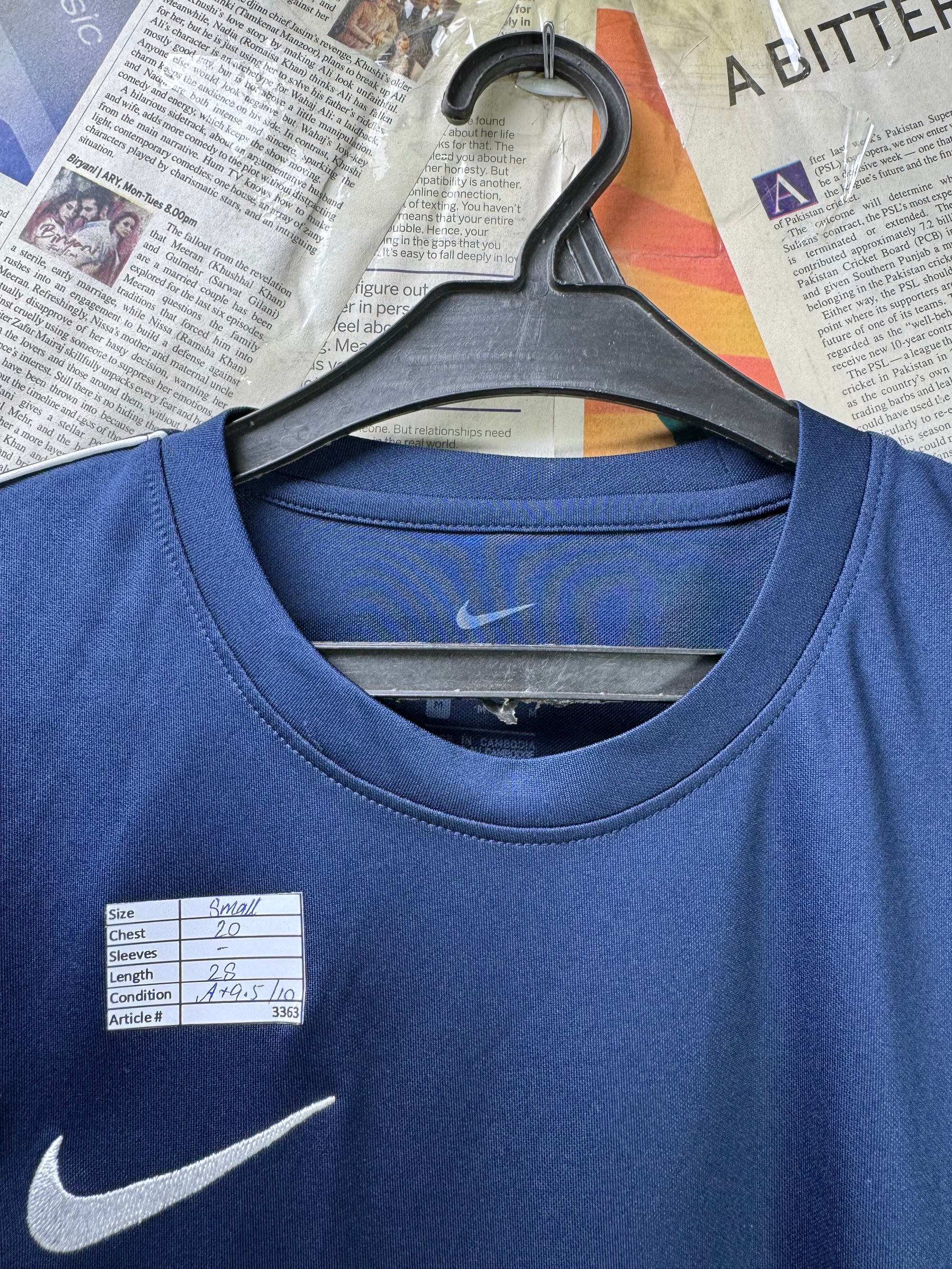 N*ke® Small | Chest: 20" | Blue | Sports Dri - Fit T-Shirt | Poly | 3363 - Genuine Maal